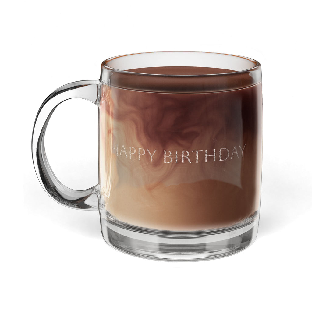 Personalized Glass Coffee Mug, 12.25oz (Engraving)