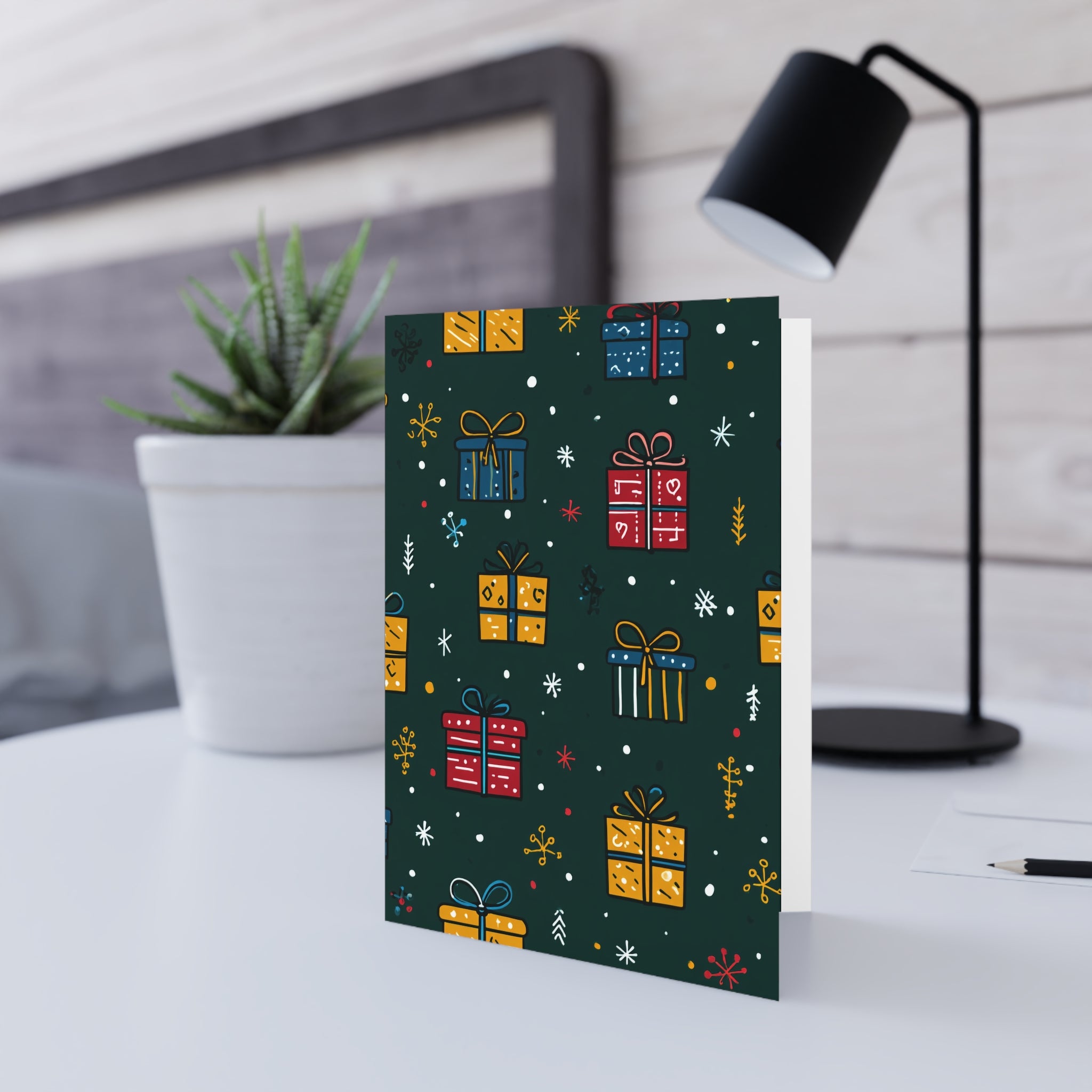 Greeting Card Set for Christmas Wrapping, Holiday Gift Enclosures, Festive Note Cards, Xmas Stationery Pack, Seasonal Card Collection