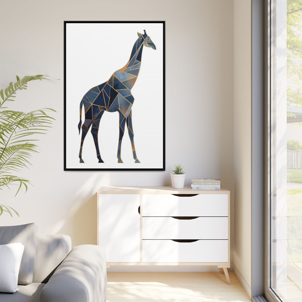 Geometric Giraffe Framed Print : Polygonal Wildlife Art, Modern Mosaic Design   |  Personalized & Custom Orders Available