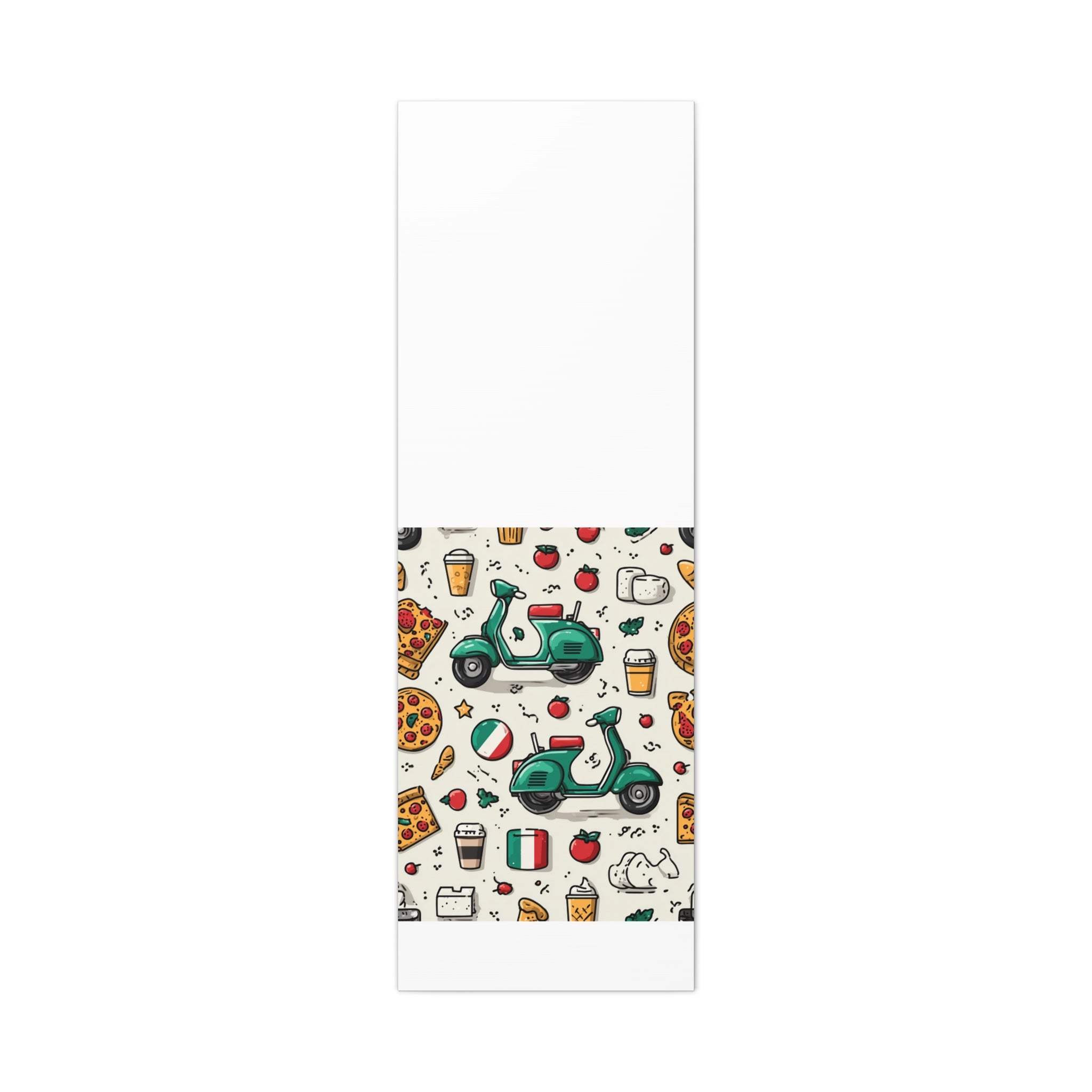 Vibrant Travel Nostalgia Canvas Art, Scooter Decor, Foodie Wall Art, Fun Home Decor, Gift for Adventurers, Kitchen Wall Hanging