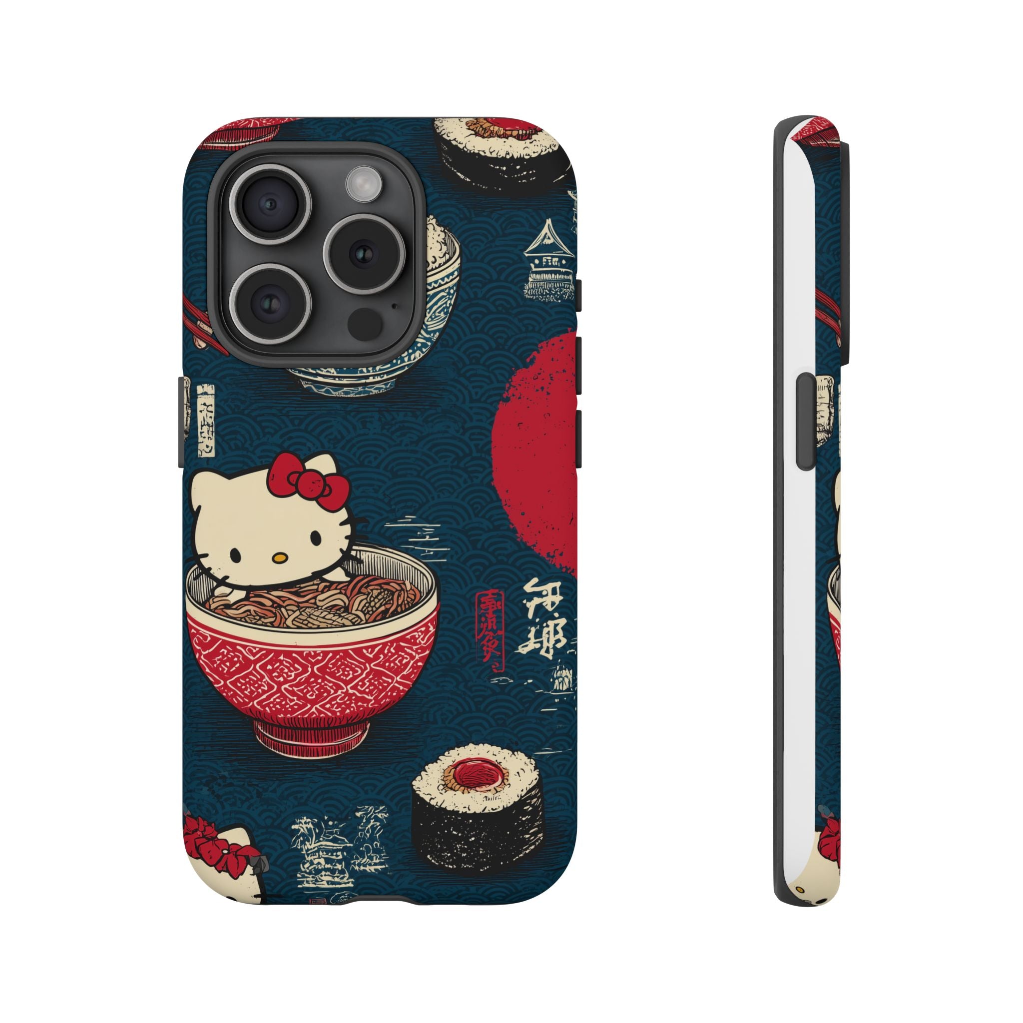 Japanese Kitty Sushi Vibrant Phone Case - Tough Case | Funky, Colorful, Unique Design for Gift, Accessory, Protection, Trendy