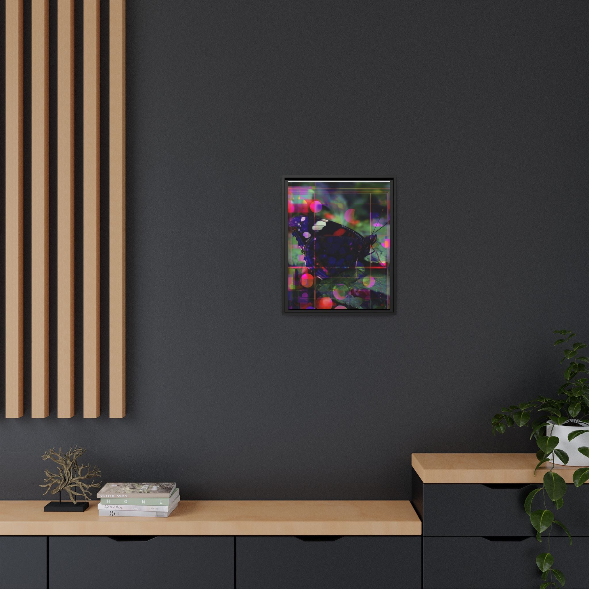 Geometric Butterfly Framed Print: Digital Glitch Butterfly Art, Geometric Nature Photography   |  Personalized & Custom Orders Available