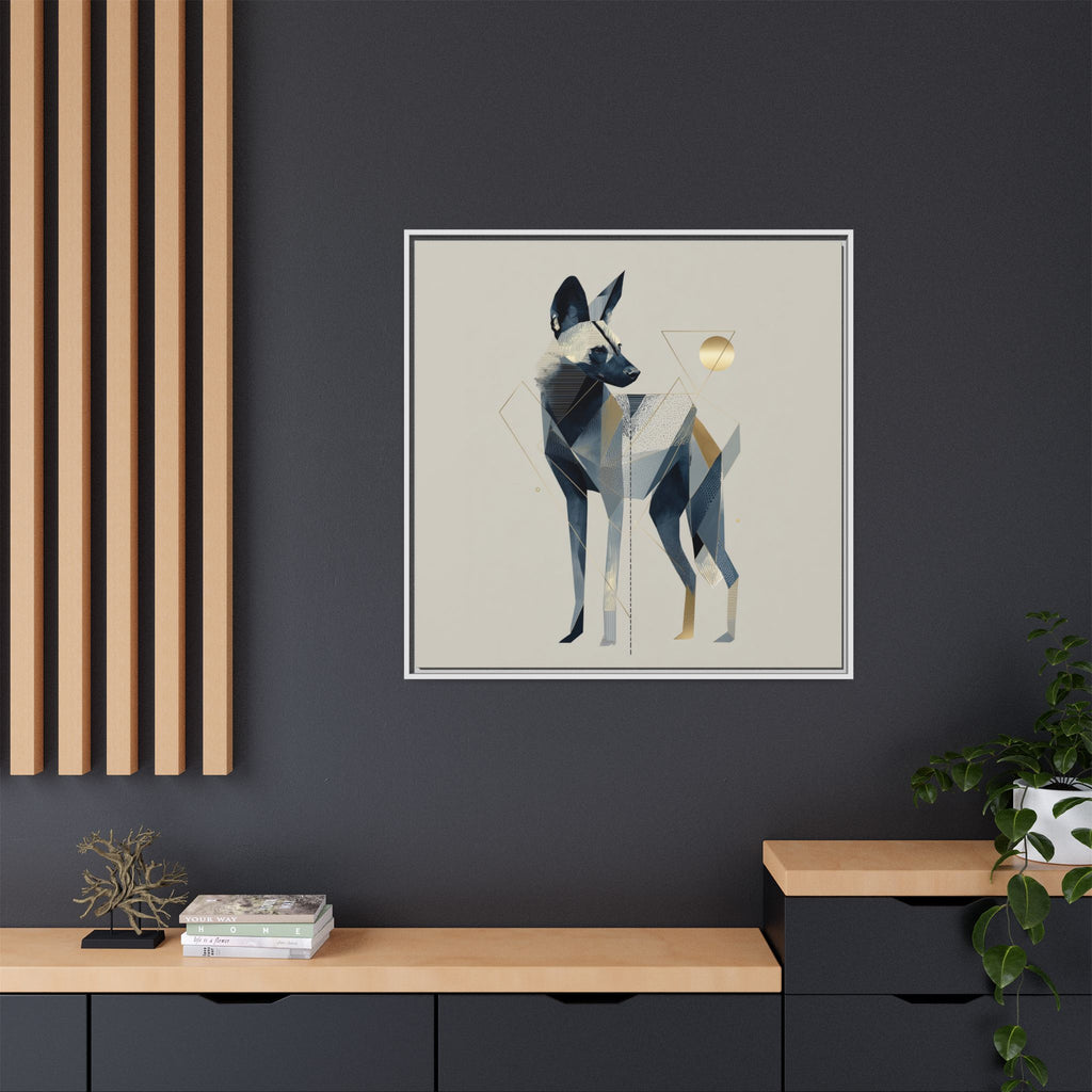Canine Geometry: Fragmented African Wild Dog Portrait, Modern Graphic Design Study   |  Personalized & Custom Orders Available