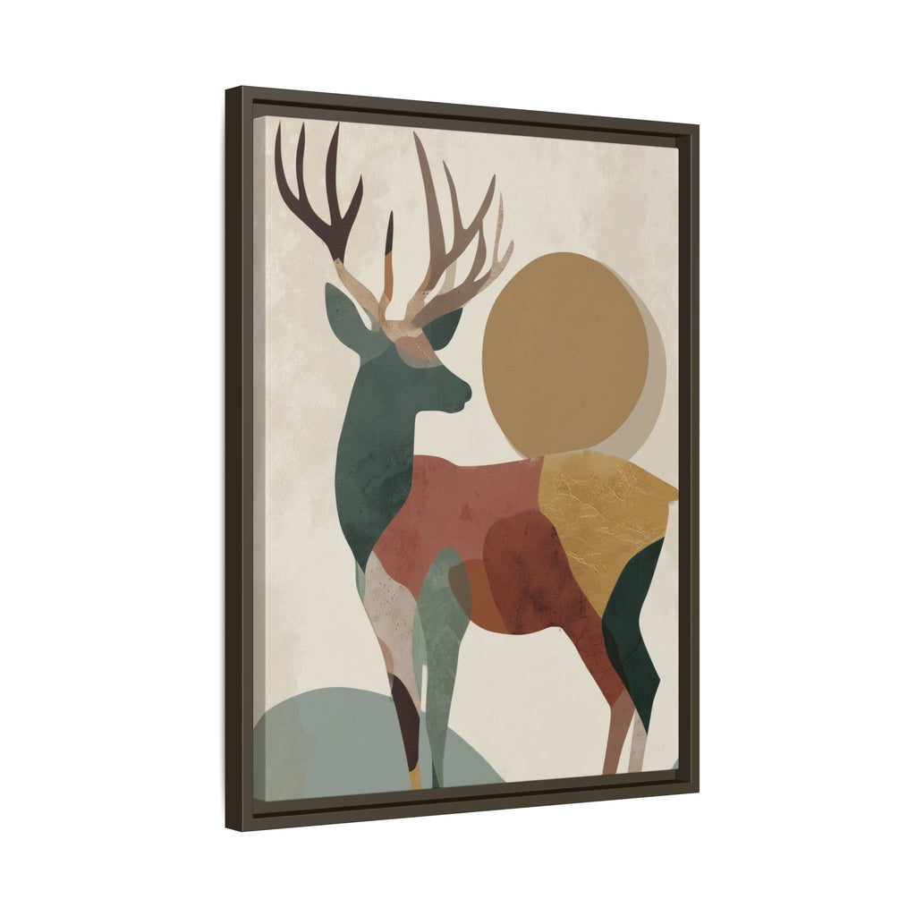 Geometric Deer Mosaic Framed Print : Modern Abstract Wildlife Art, Minimalist Nature Print   |  Personalized & Custom Orders Available