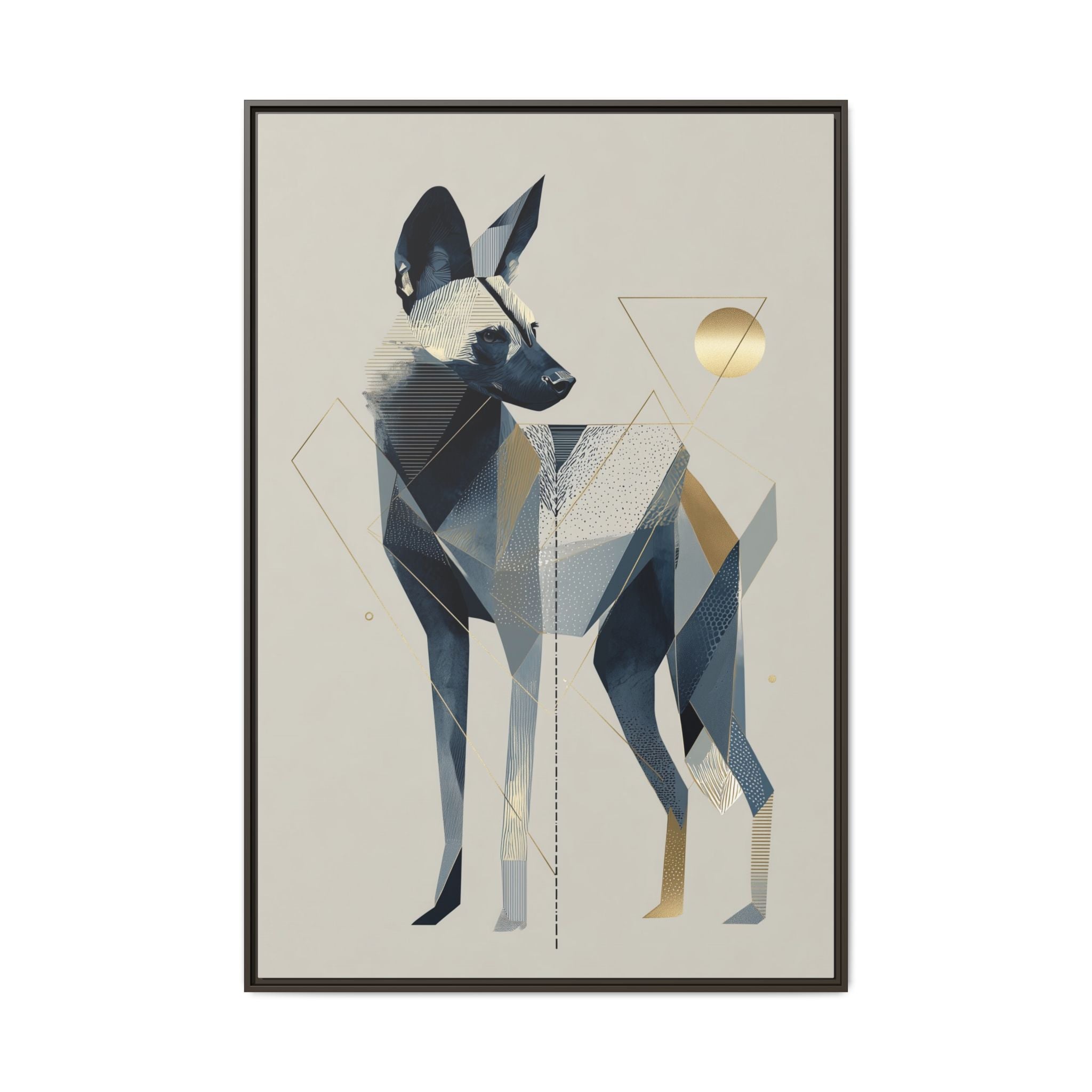 Canine Geometry: Fragmented African Wild Dog Portrait, Modern Graphic Design Study   |  Personalized & Custom Orders Available