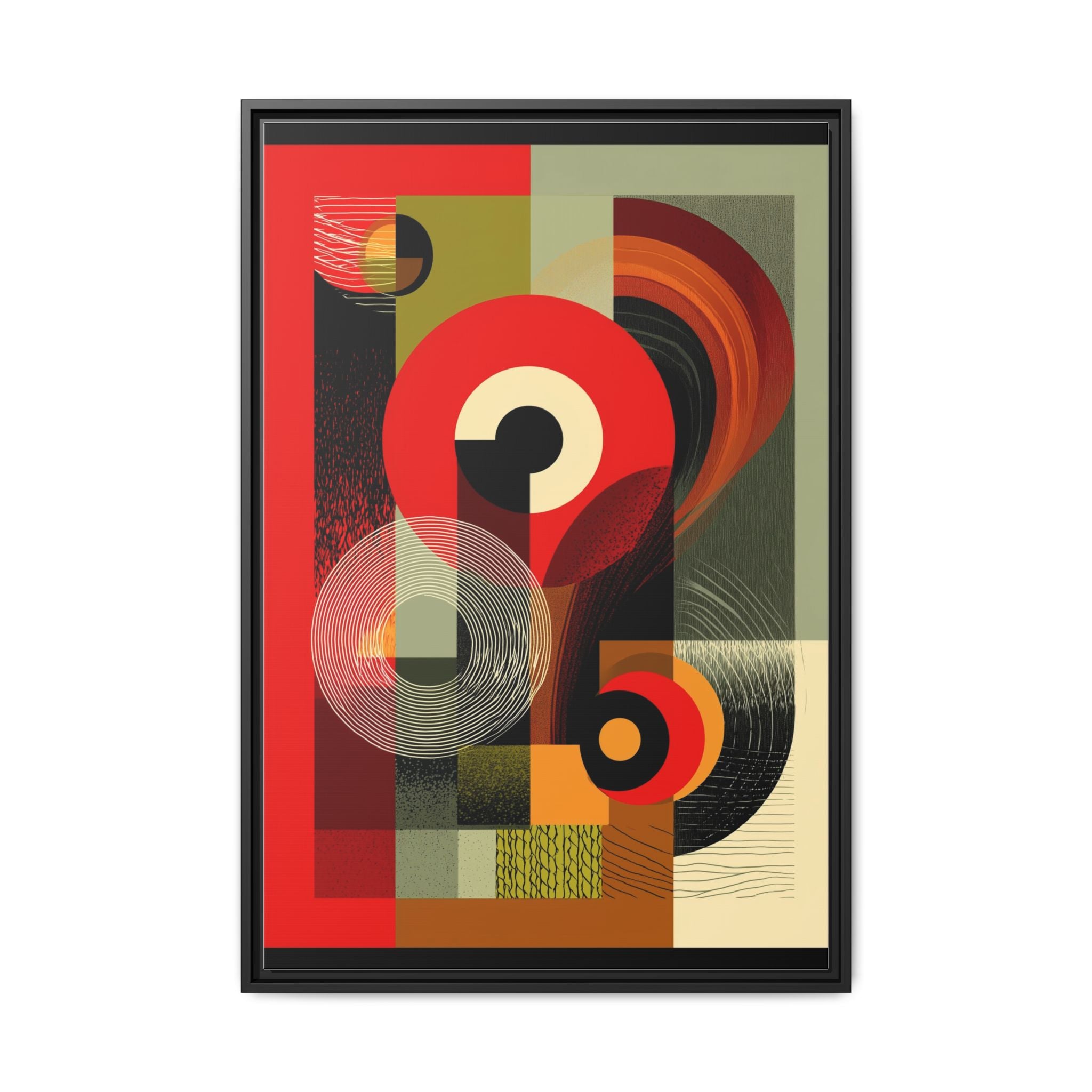 Chromatic Geometrics: Abstract Constructivist Composition, Modernist Color Blocking, Layered Circular Forms   |   Custom Orders Accepted