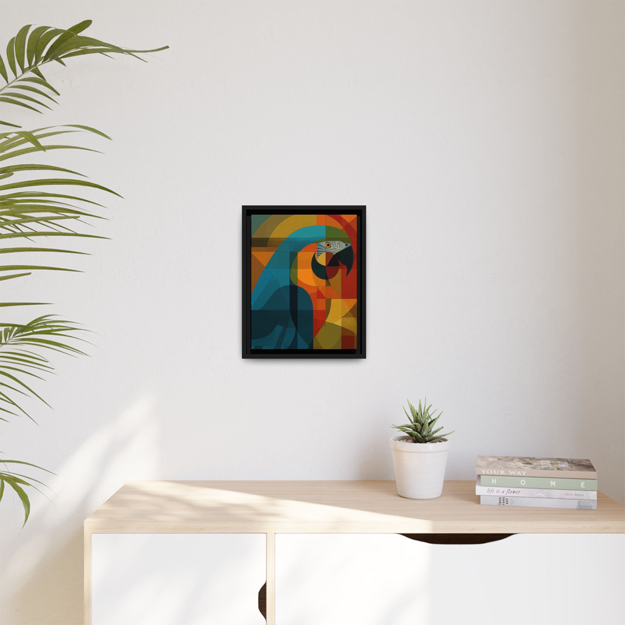 Cubist Parrot Prisma: Geometric Bird Art, Modernist Color Block Design   |    Custom Orders Available