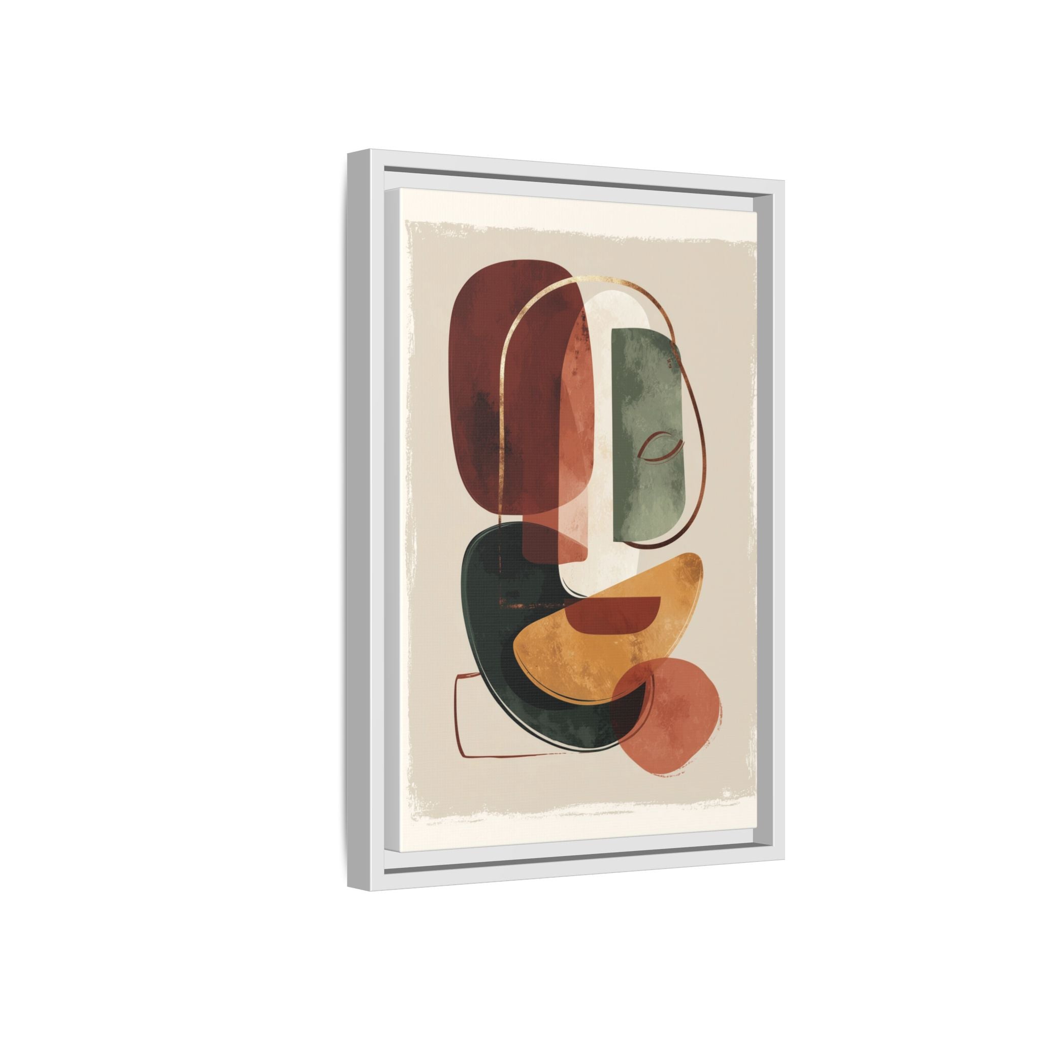 Layered Geometries: Mid-Century Modern Composition, Organic Abstract Design, Translucent Intersecting Shapes   |   Custom Orders Accepted