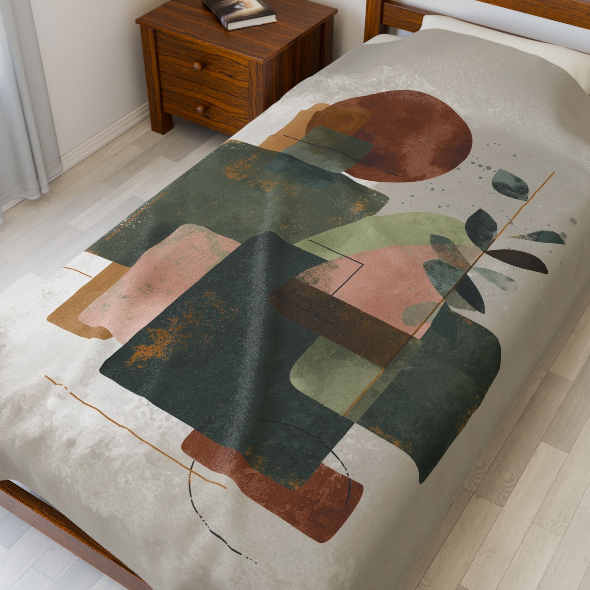 Geometric Horizons: Earthy Abstract Composition, Minimalist Watercolor Design   |    Custom Orders Available