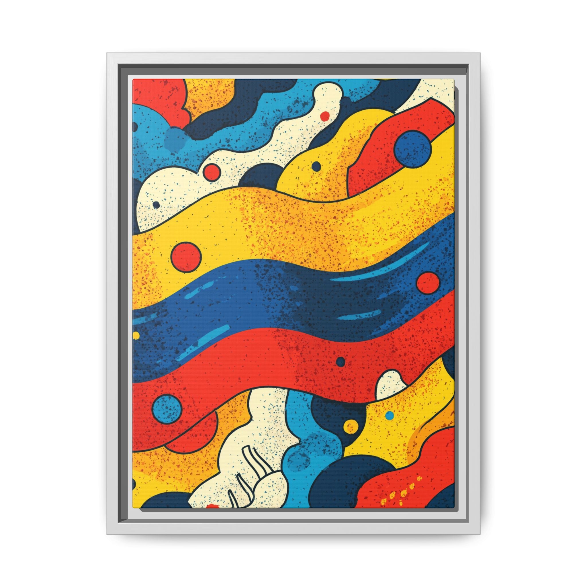 Wave Rhythms: Chromatic Abstraction, Vintage Screen Print Textures, Dynamic Color Composition   |   Custom Orders Accepted