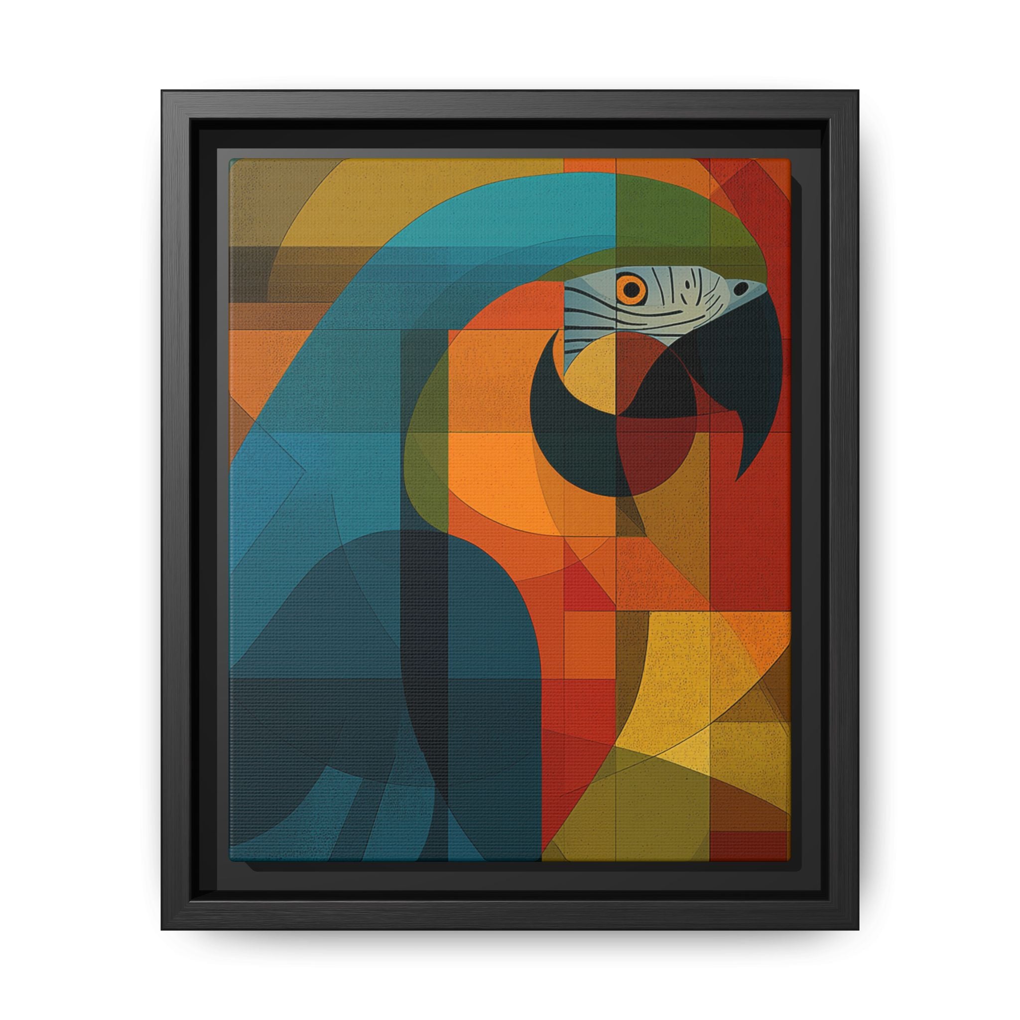 Prismatic Macaw: Geometric Avian Portrait, Cubist Color Composition   |    Custom Orders Available