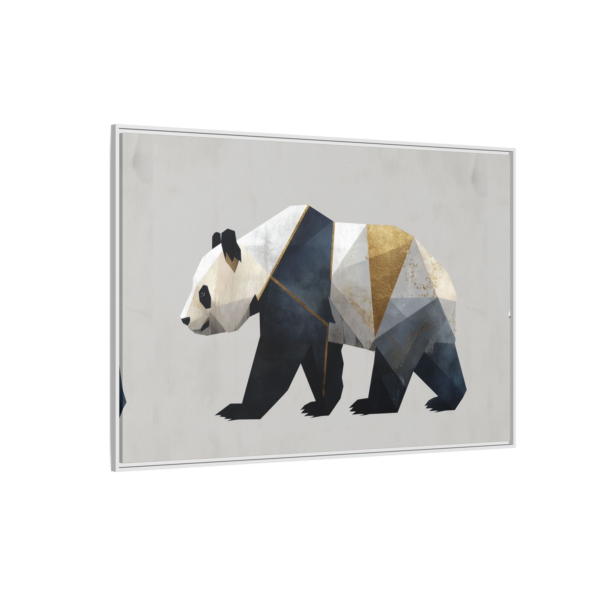 Geometric Panda: Cubist Animal Portrait, Modern Minimalist Art Style   |  Personalized & Custom Orders Available