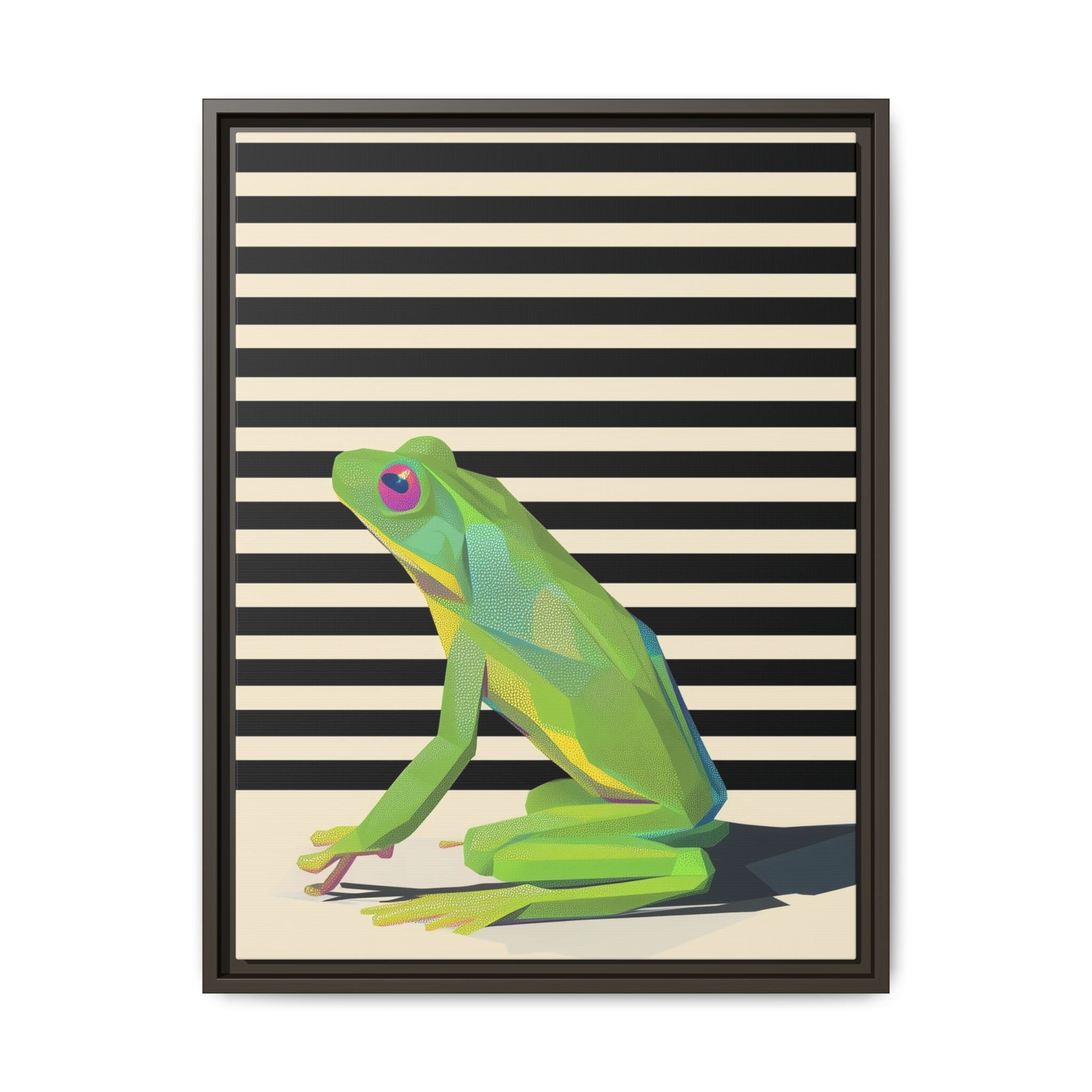 Geometric Frog: Minimalist Animal Portrait, Modern Graphic Design   |    Custom Orders Available