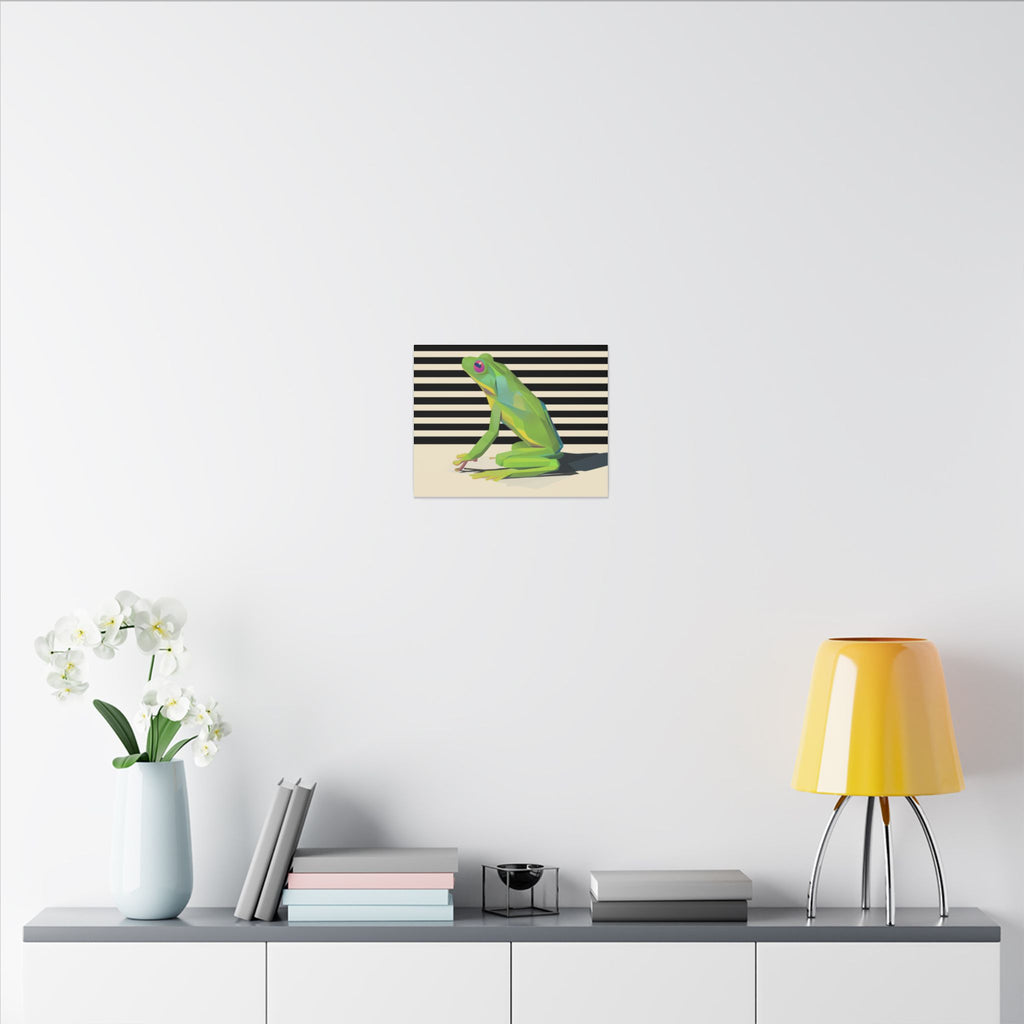 Geometric Frog Vibrance: Modern Wildlife Art, Minimalist Green Graphic Design   |    Custom Orders Available