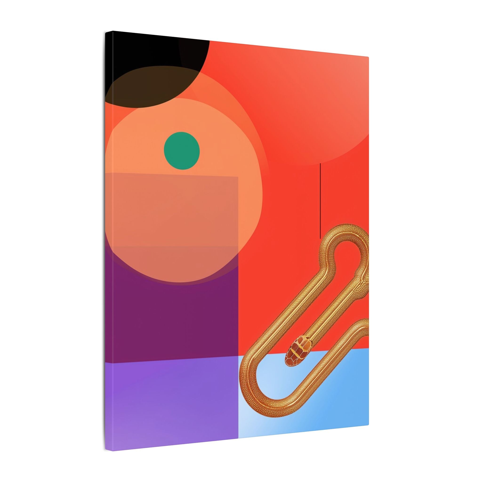 Serpentine Geometry: Abstract Color Fusion, Dimensional Graphic Design, Vibrant Compositional Art   |   Custom Orders Accepted