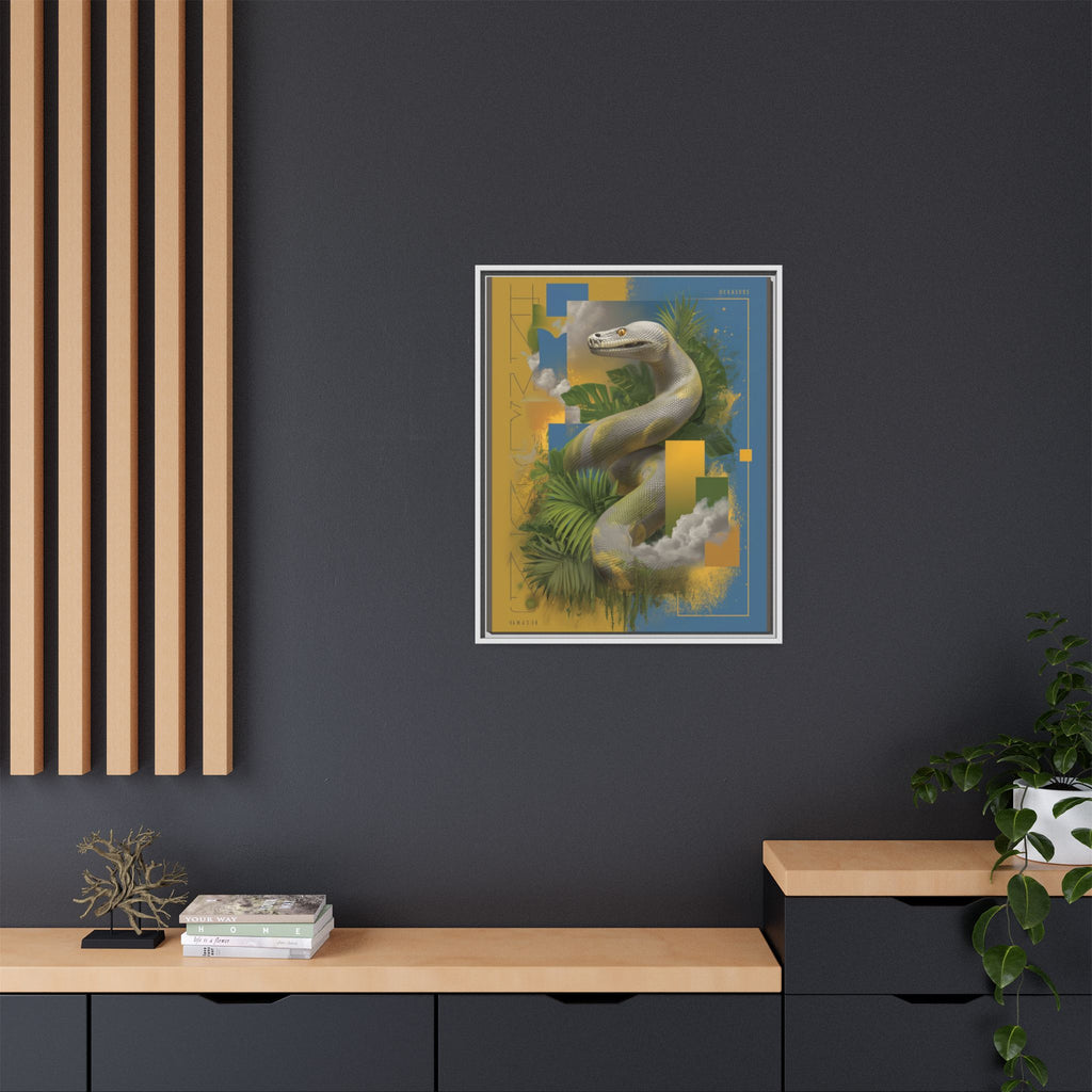 Serpent of Surreal Geometries: Tropical Hyperrealism, Digital Snake Illustration   |    Custom Orders Available