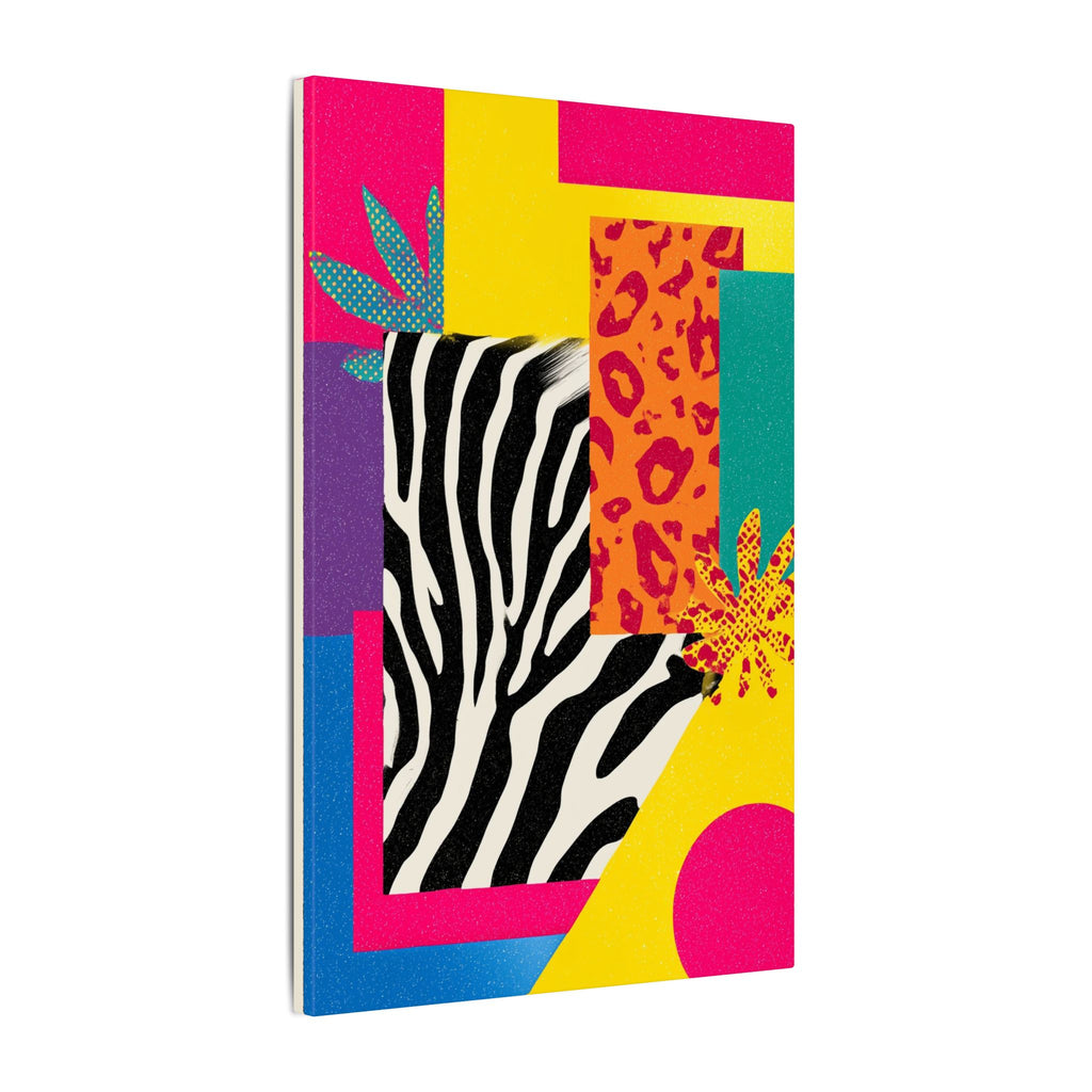 Pop Geometry: Zebra Leopard Fusion, Geometric Color Block, Modern Abstract Design   |   Custom Orders Accepted