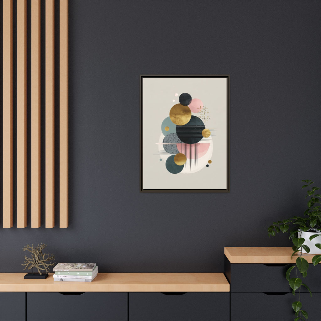 Geometric Harmony: Intersecting Circles, Mid-Century Modern Design, Abstract Metallic Composition   |   Custom Orders Accepted