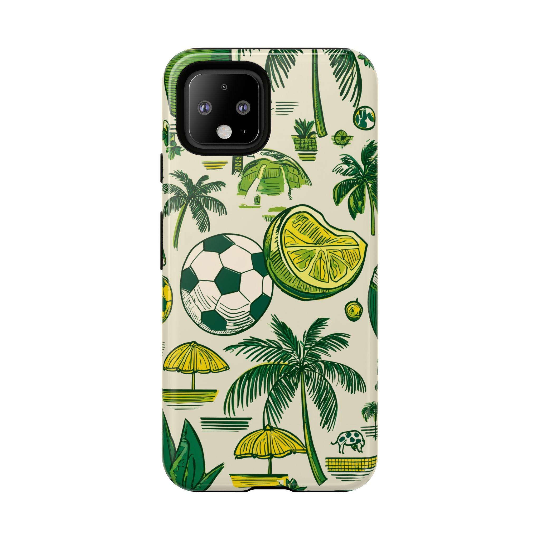 Summer Tough Cases: Sporty Tropical Phone Case, Fun Beach Vibe Phone Accessory, Summer Travel Gift, Colorful Phone Cover, Casual Style Tech