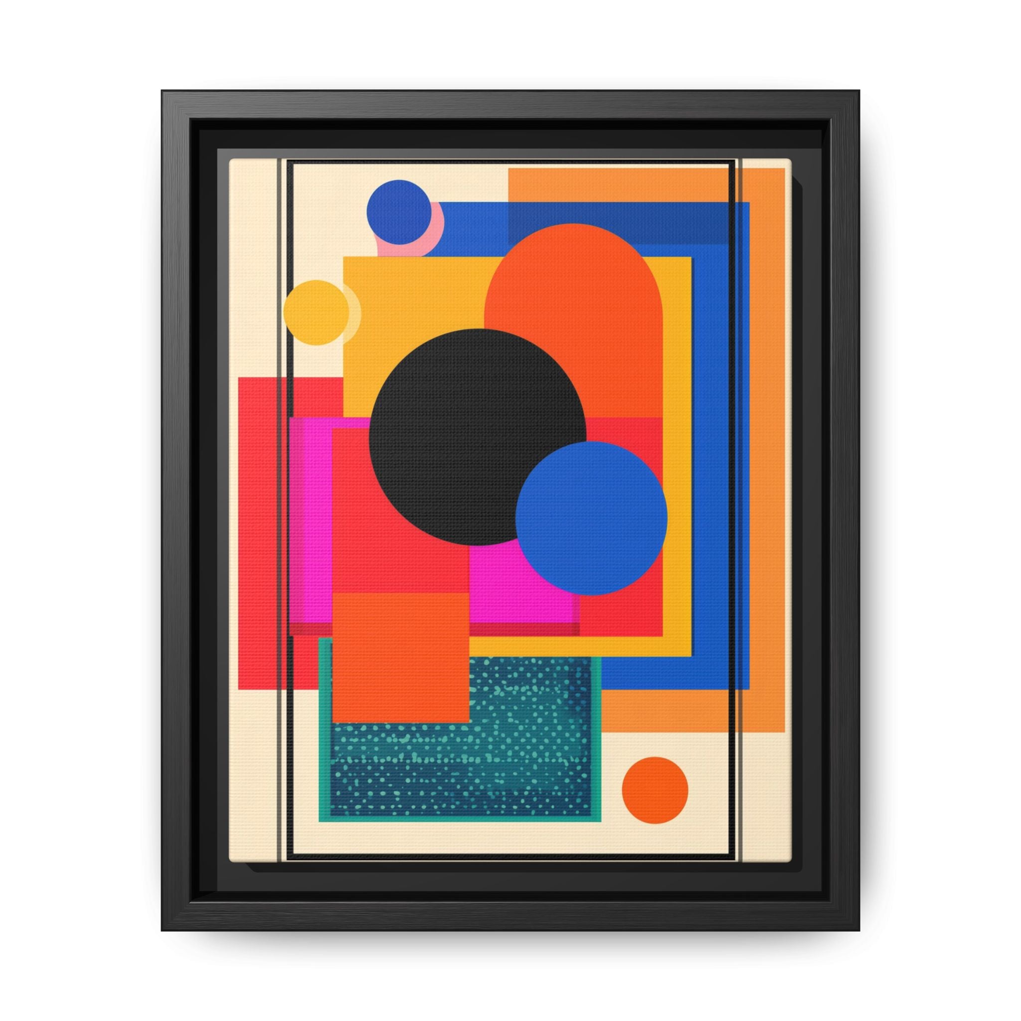 Geometric Harmony: Abstract Color Blocks, Mid-Century Modern Design, Minimalist Art Composition   |   Custom Orders Accepted