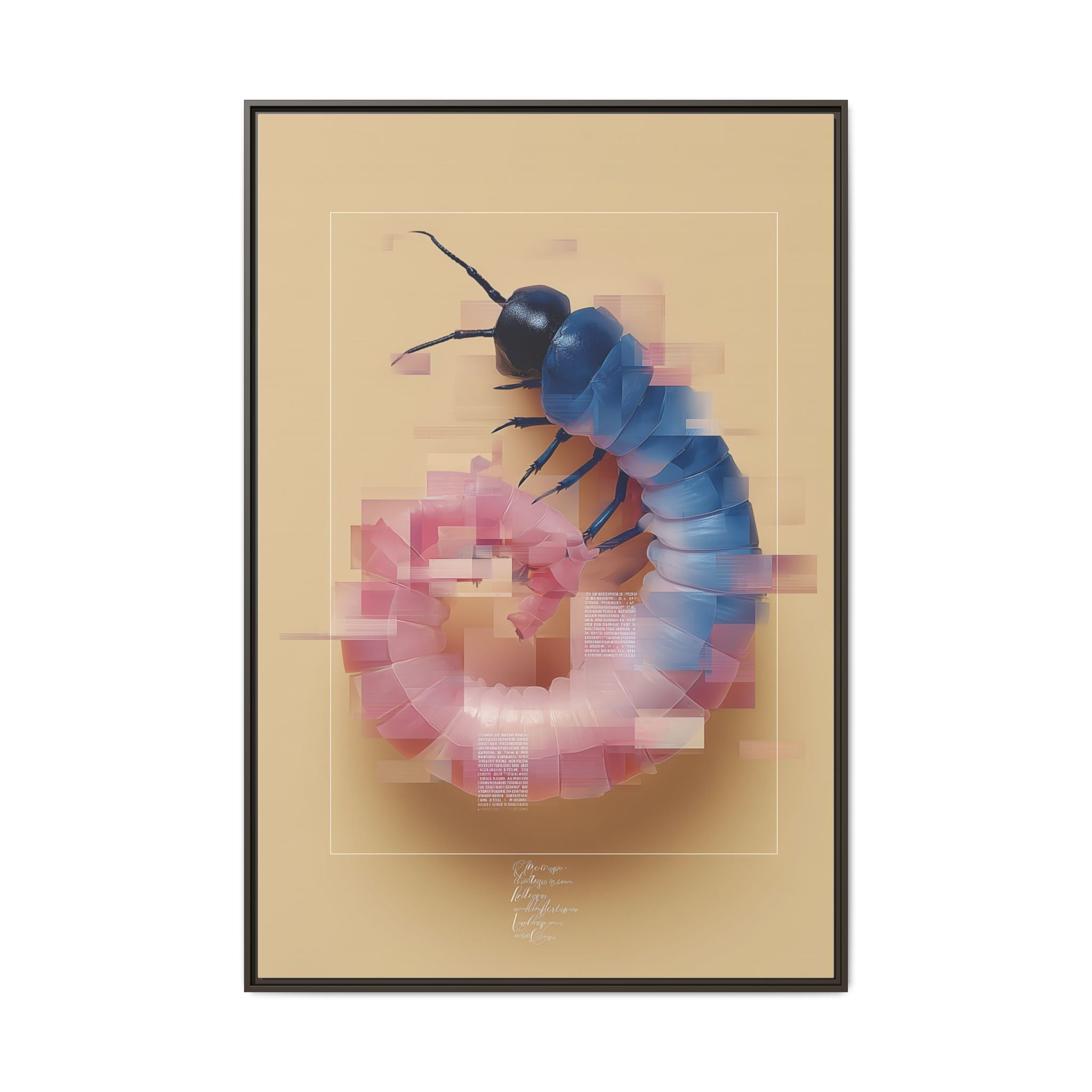 Glitched Symmetry: Digital Insect Mosaic, Pixelated Fragmentation   |    Custom Orders Available