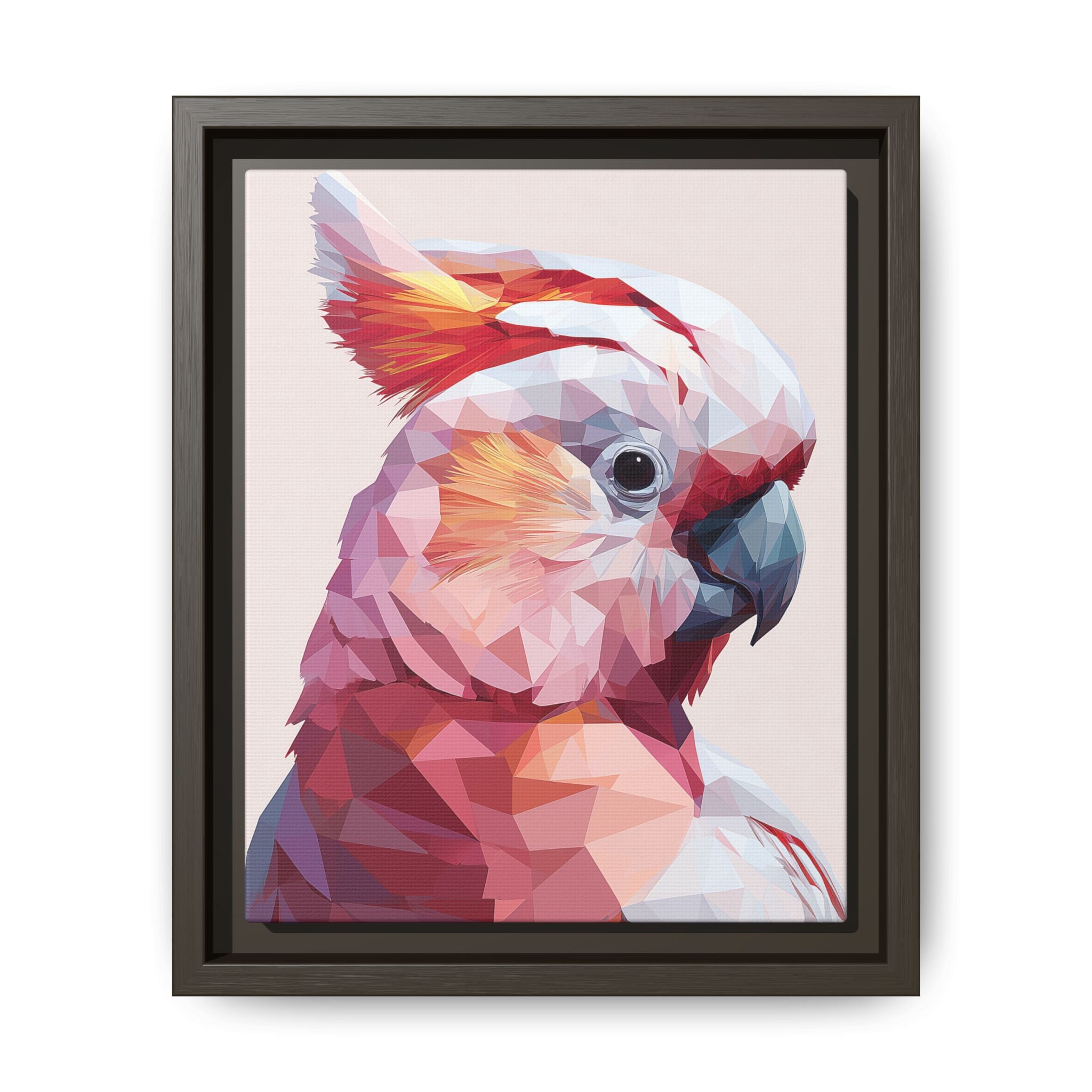 Geometric Cockatoo Portrait: Low-Poly Bird Art, Vibrant Abstract Illustration   |    Custom Orders Available