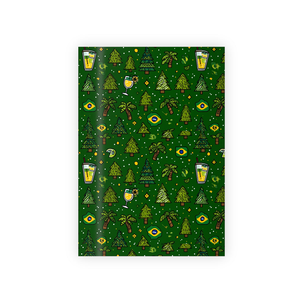 Wrapping Paper, Brazilian Christmas Gift Wrap Roll, Holiday Present Packaging, Festive Decorative Paper, Unique Xmas Pattern Design,