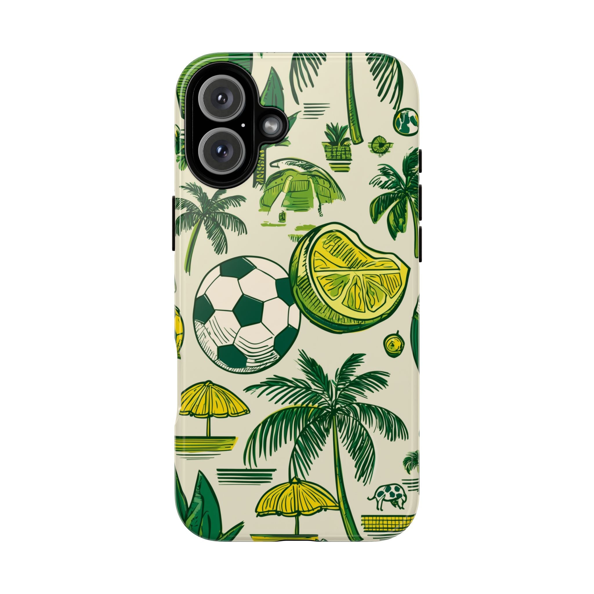 Summer Tough Cases: Sporty Tropical Phone Case, Fun Beach Vibe Phone Accessory, Summer Travel Gift, Colorful Phone Cover, Casual Style Tech