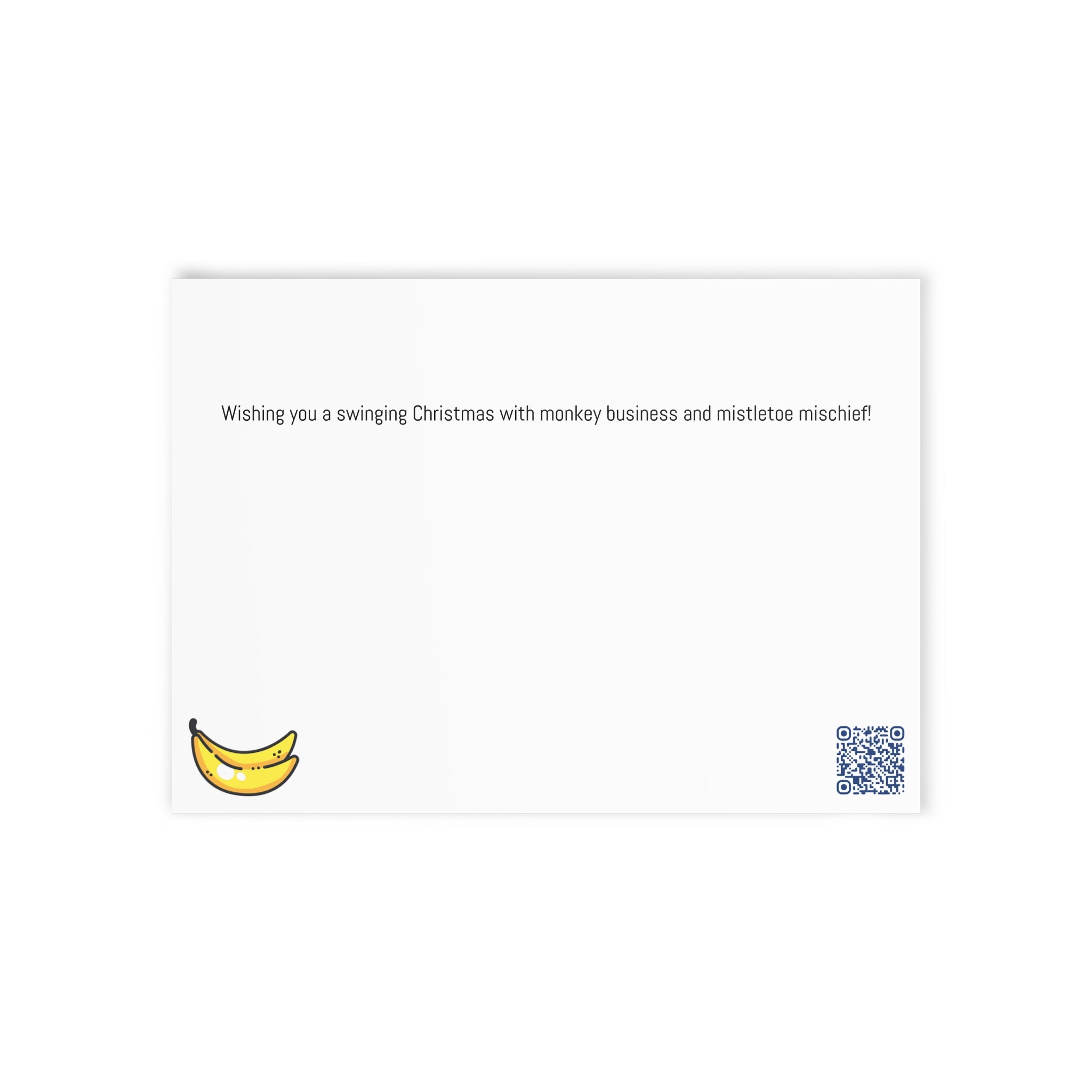 Festive Monkey Holiday Cards - Cute Two-Sided Christmas Greetings, Animal-Themed Greetings, Fun Holiday Stationery, Card Set, Seasonal Decor