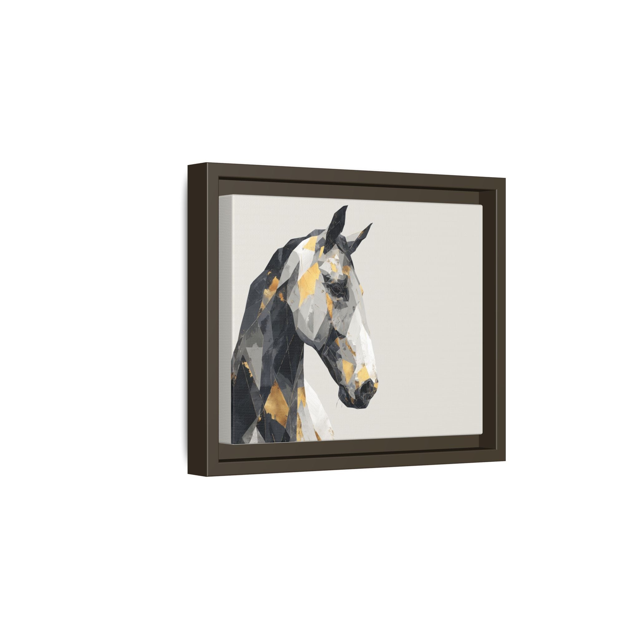 Equine Geometrica: Contemporary Cubist Horse, Metallic Abstract Portrait   |  Personalized & Custom Orders Available