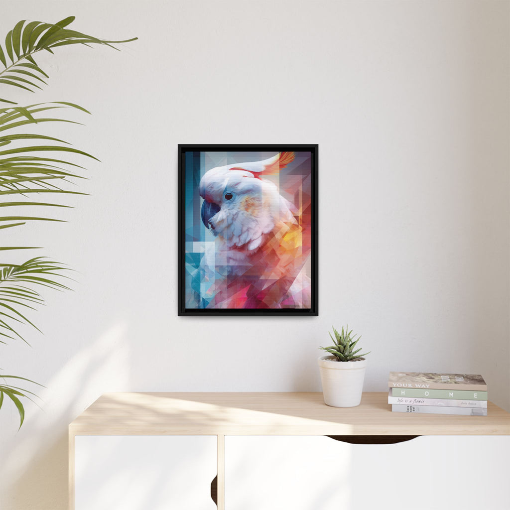 Fractured Cockatoo: Geometric Wildlife Portrait, Low-Poly Digital Art   |    Custom Orders Available