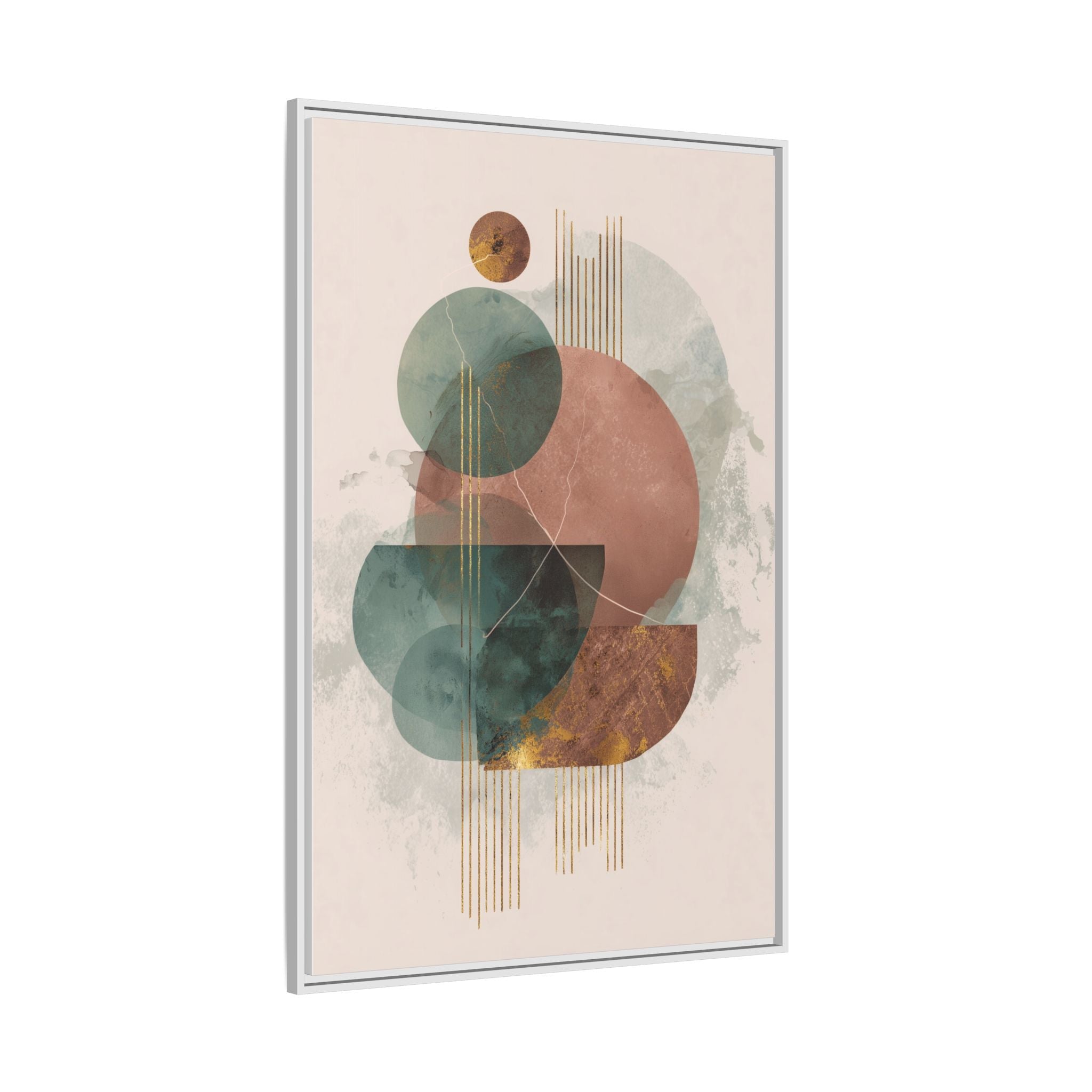 Translucent Geometries: Abstract Circles, Mid-Century Minimalism, Watercolor Layers   |   Custom Orders Accepted