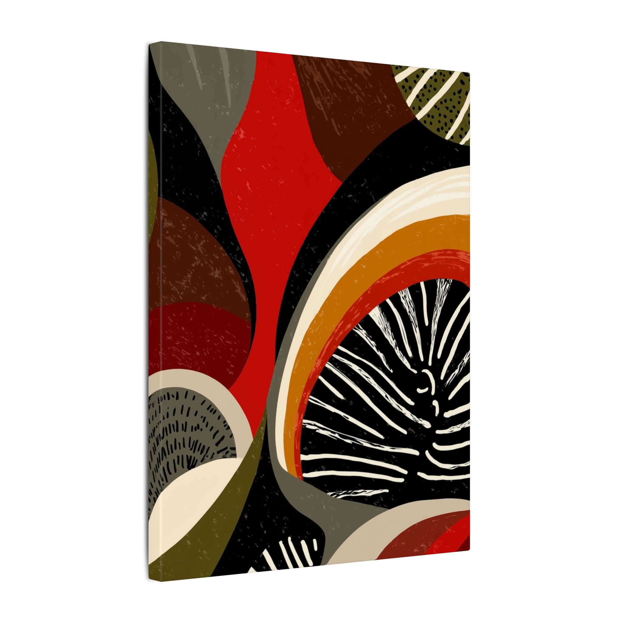 Harmonic Convergence: Organic Geometry, Mid-Century Modern Abstract, Earthy Palette Composition   |   Custom Orders Accepted