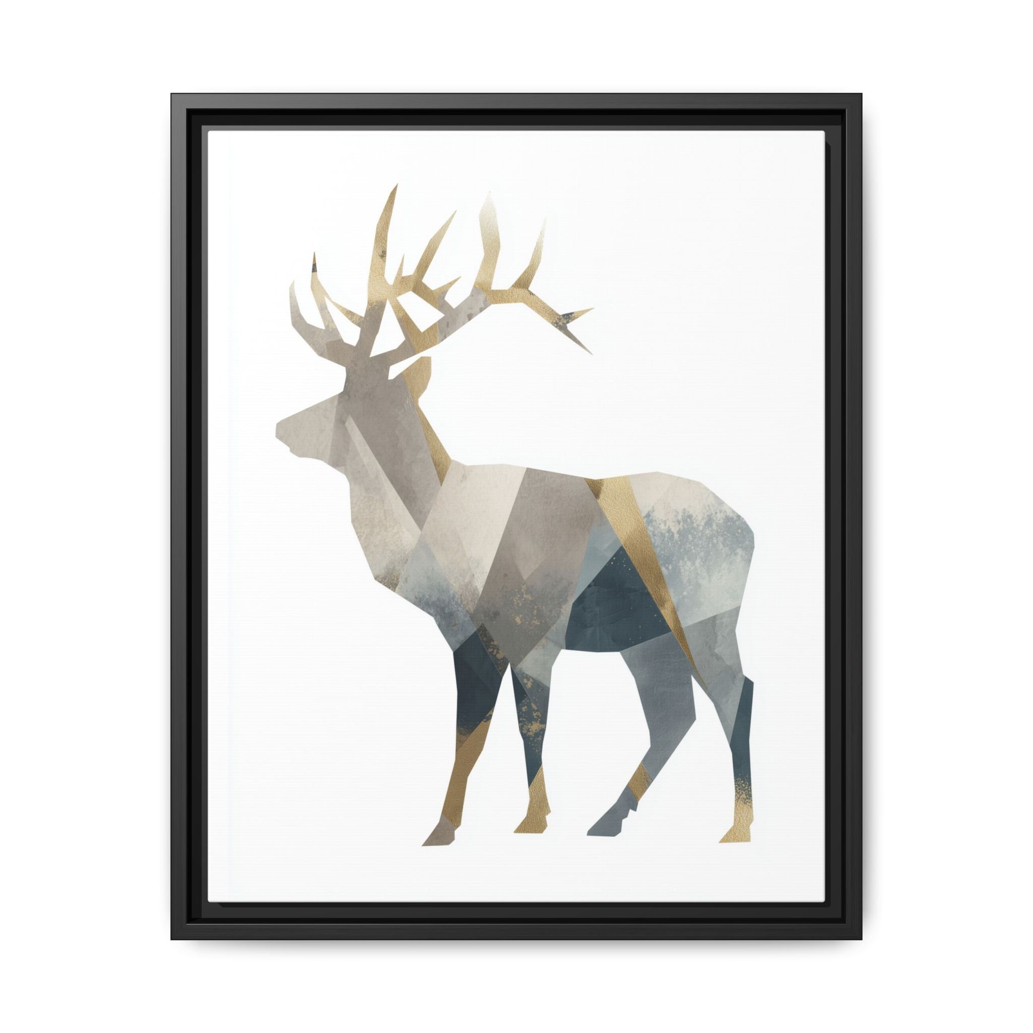 Geometric Deer Silhouette: Modern Wildlife Art, Minimalist Abstract Landscape   |  Personalized & Custom Orders Available