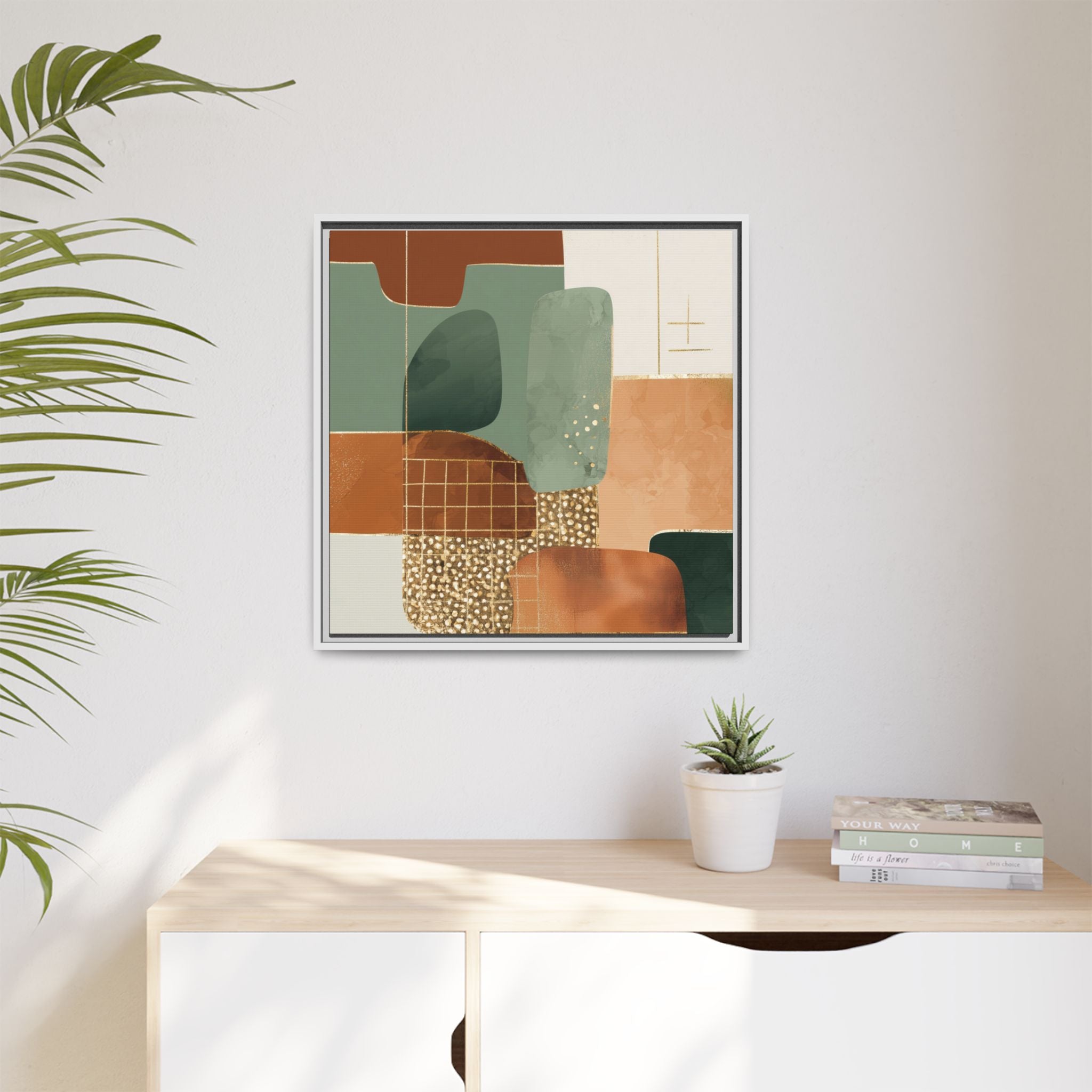 Geometric Harmony: Abstract Minimalist Art, Mid-Century Modern Design, Organic Shapes Composition   |   Custom Orders Accepted