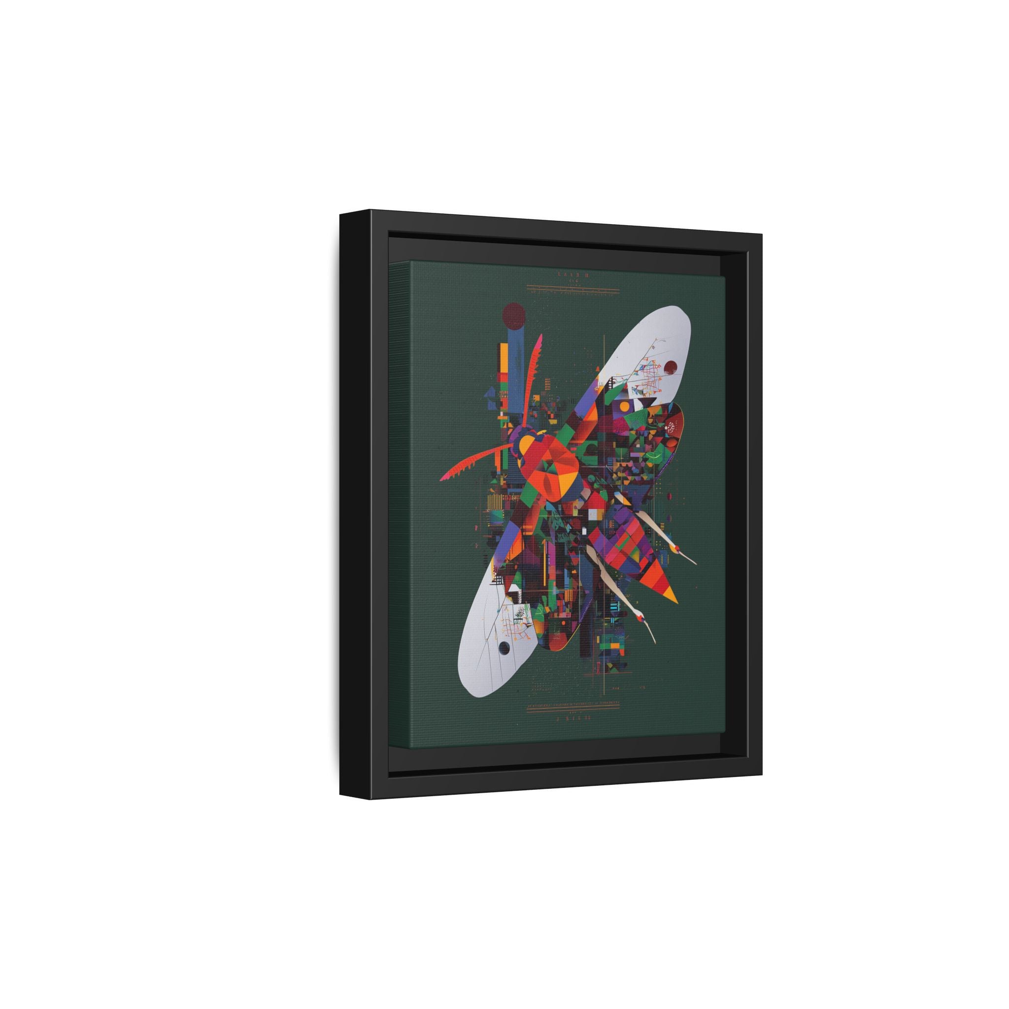 Geometric Metamorphosis Framed Print: Urban Nature Mosaic, Abstract Butterfly Fragments   |  Personalized & Custom Orders Available
