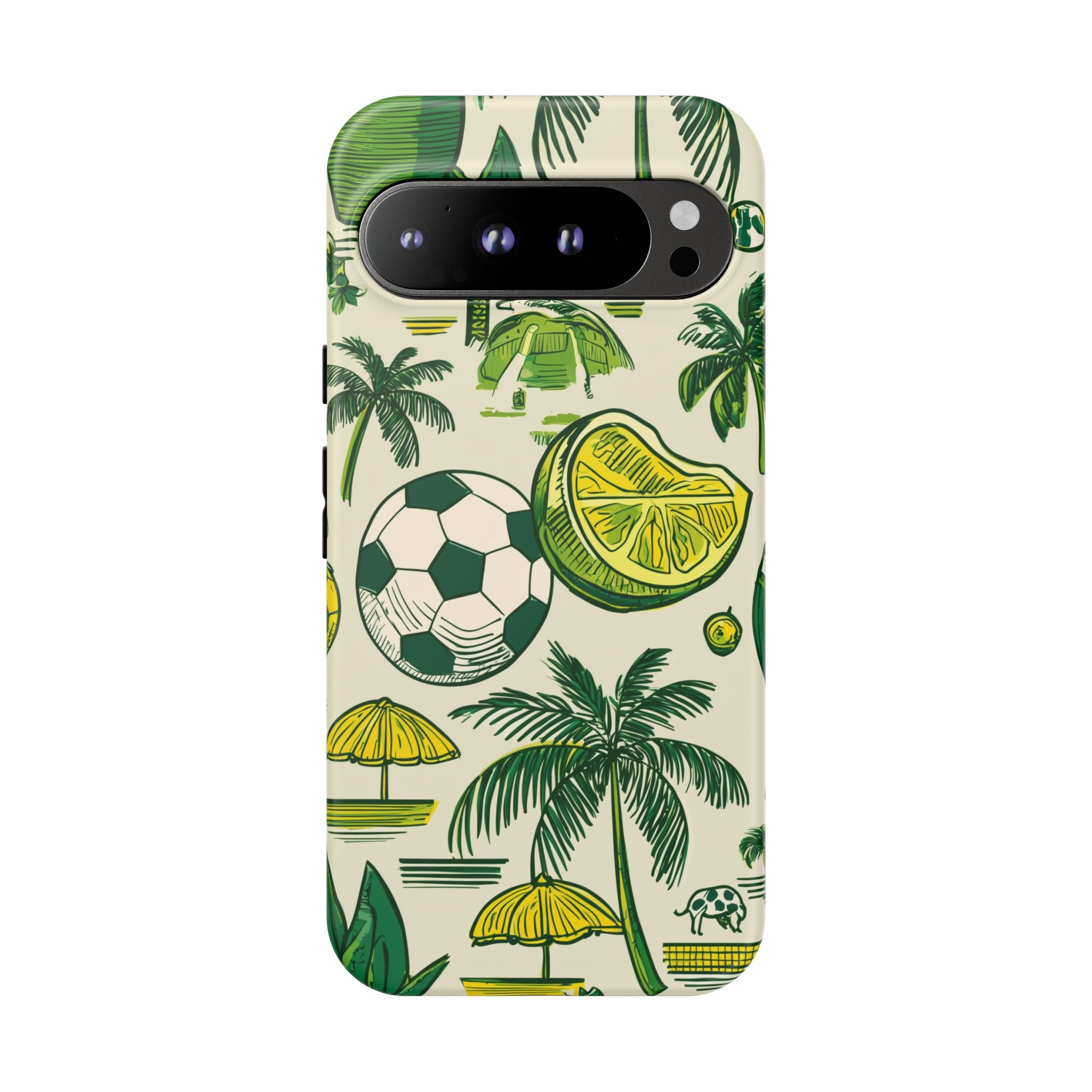 Summer Tough Cases: Sporty Tropical Phone Case, Fun Beach Vibe Phone Accessory, Summer Travel Gift, Colorful Phone Cover, Casual Style Tech