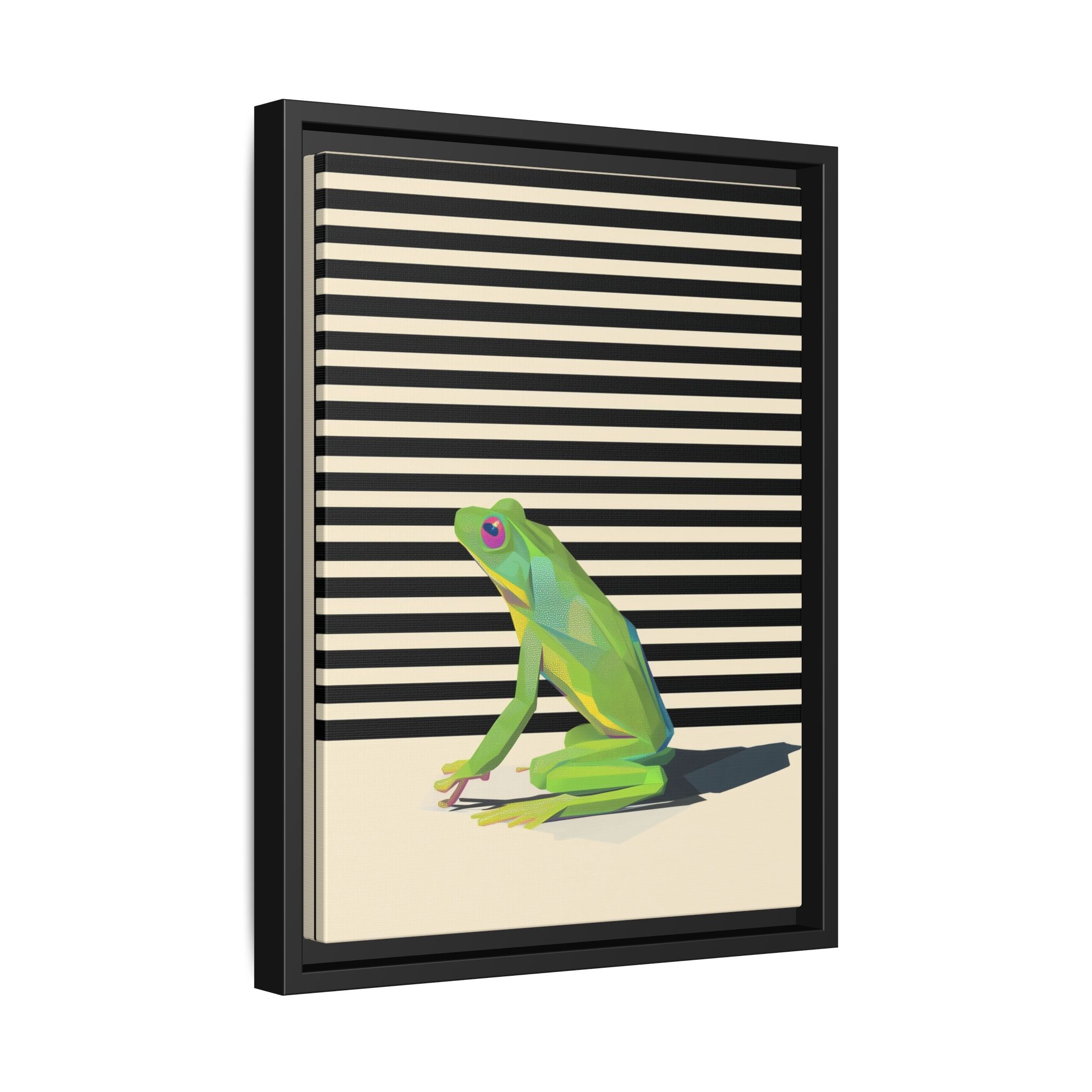 Geometric Frog Persona: Modern Wildlife Illustration, Vibrant Graphic Design   |  Personalized & Custom Orders Available