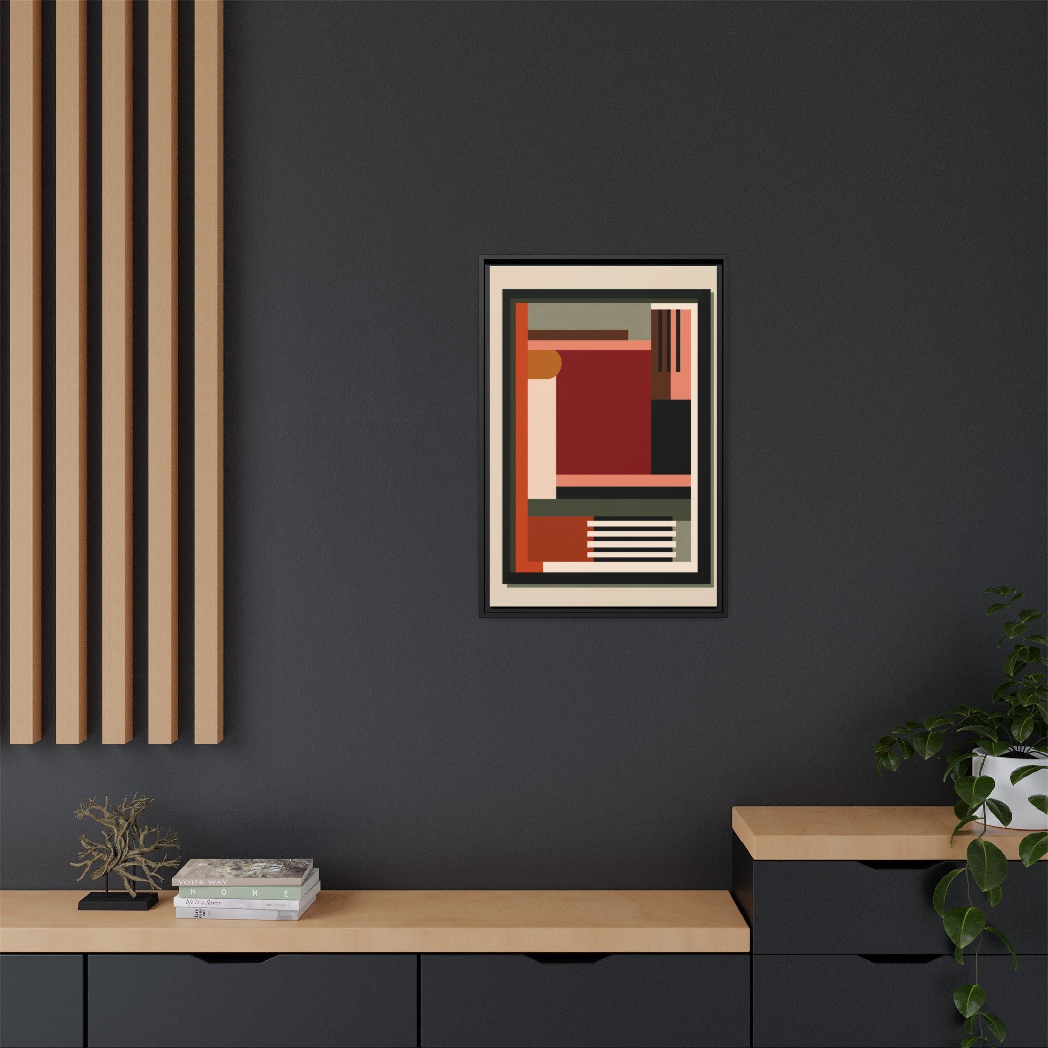 Architectural Geometries: Modern Abstract Composition, Bauhaus-Inspired Design, Geometric Color Blocking   |   Custom Orders Accepted
