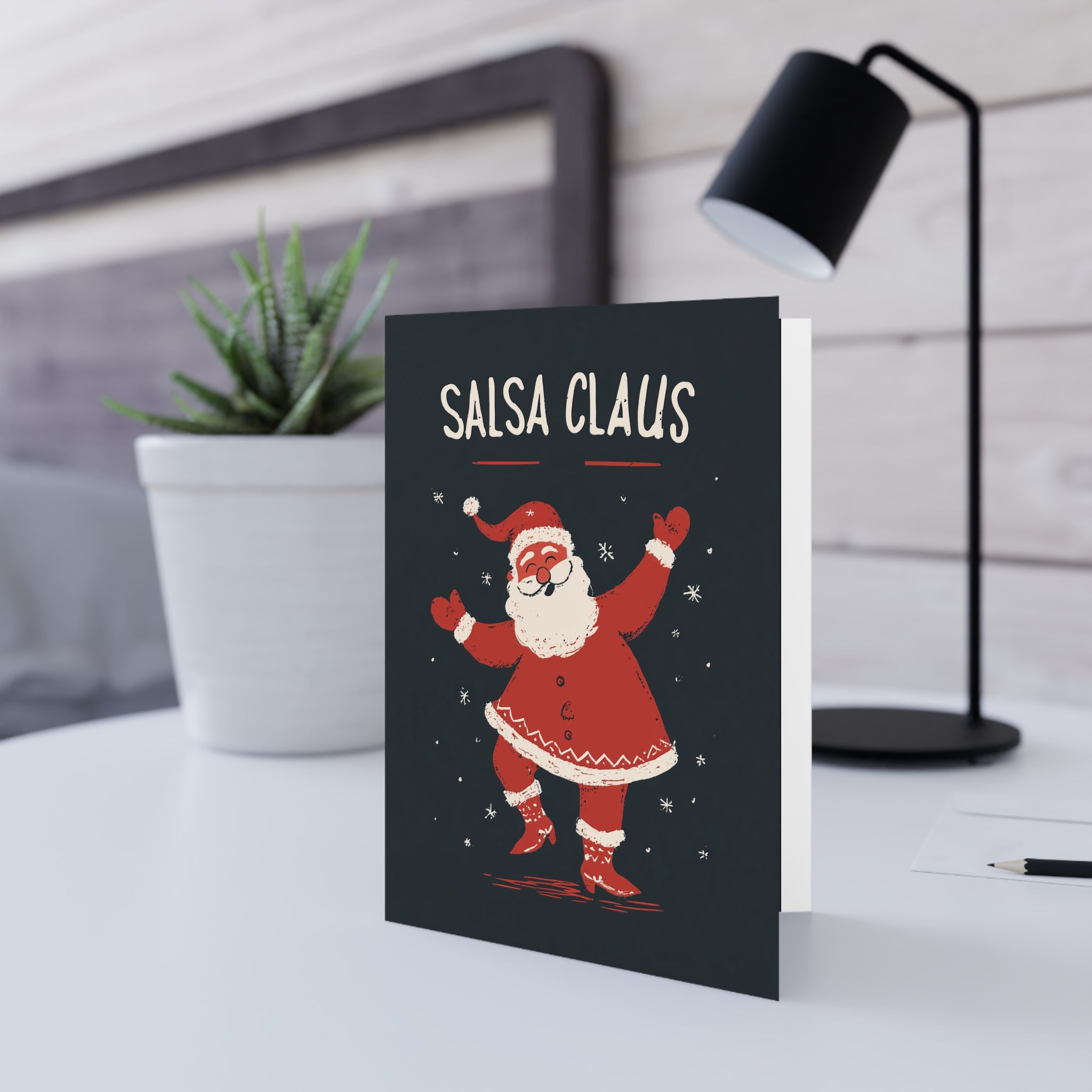 Christmas Salsa Dancing Greeting Card