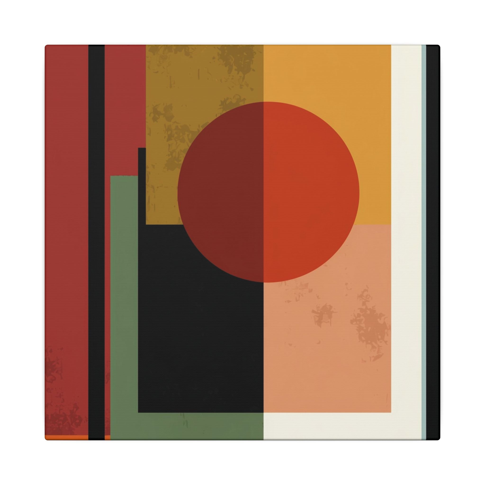 Geometric Harmony: Bauhaus Inspired Design, Mid-Century Modern Composition, Abstract Rectangular Layers   |   Custom Orders Accepted