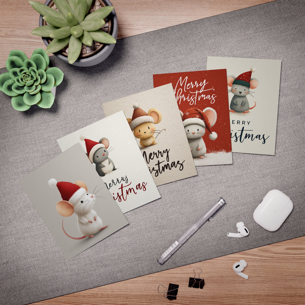 Cute Mice Mouse Rat Greeting Cards for All Occasions, Holiday Card Set, Birthday Wishes, Thank You Notes, Kids Greeting Cards, Animal Love