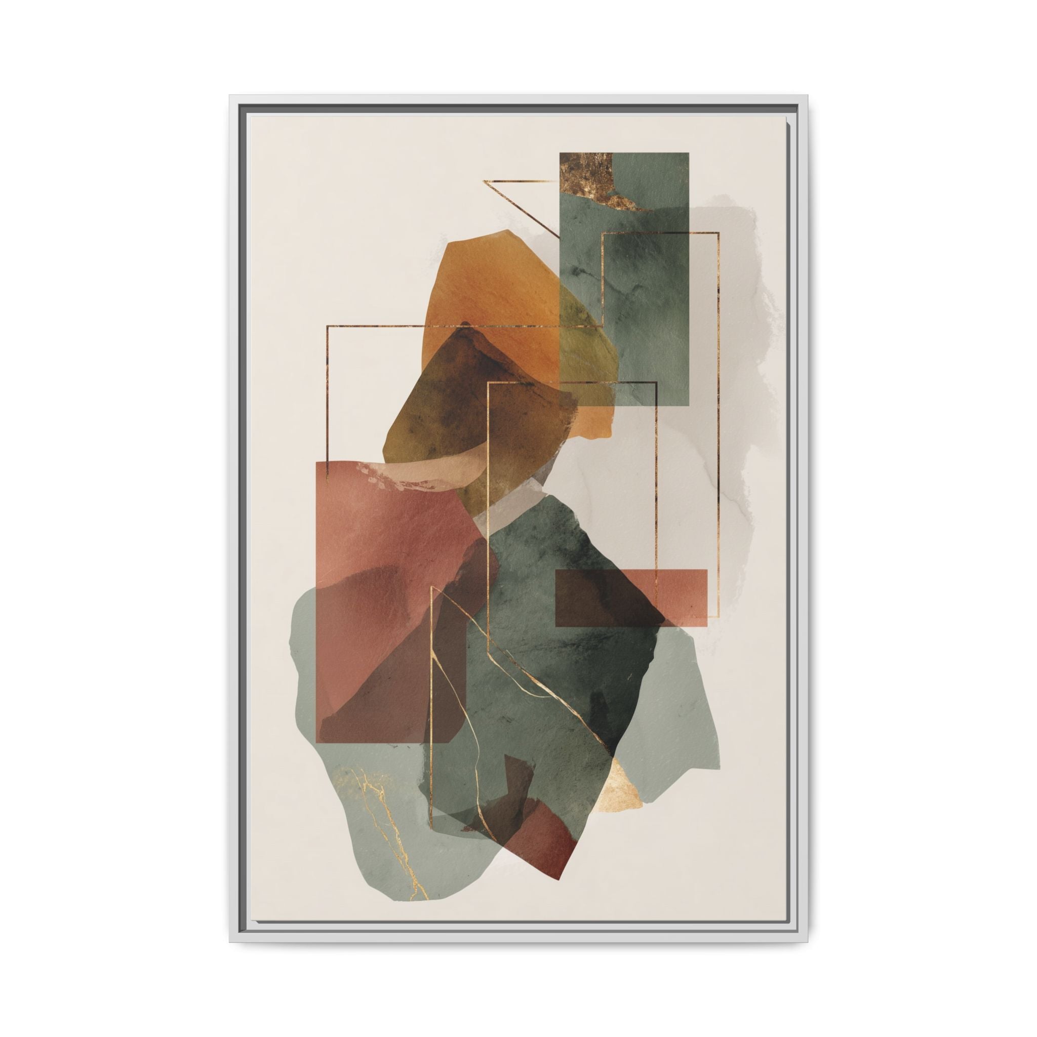 Harmonic Geometries: Architectural Abstraction, Earthy Palette, Minimalist Composition   |   Custom Orders Accepted