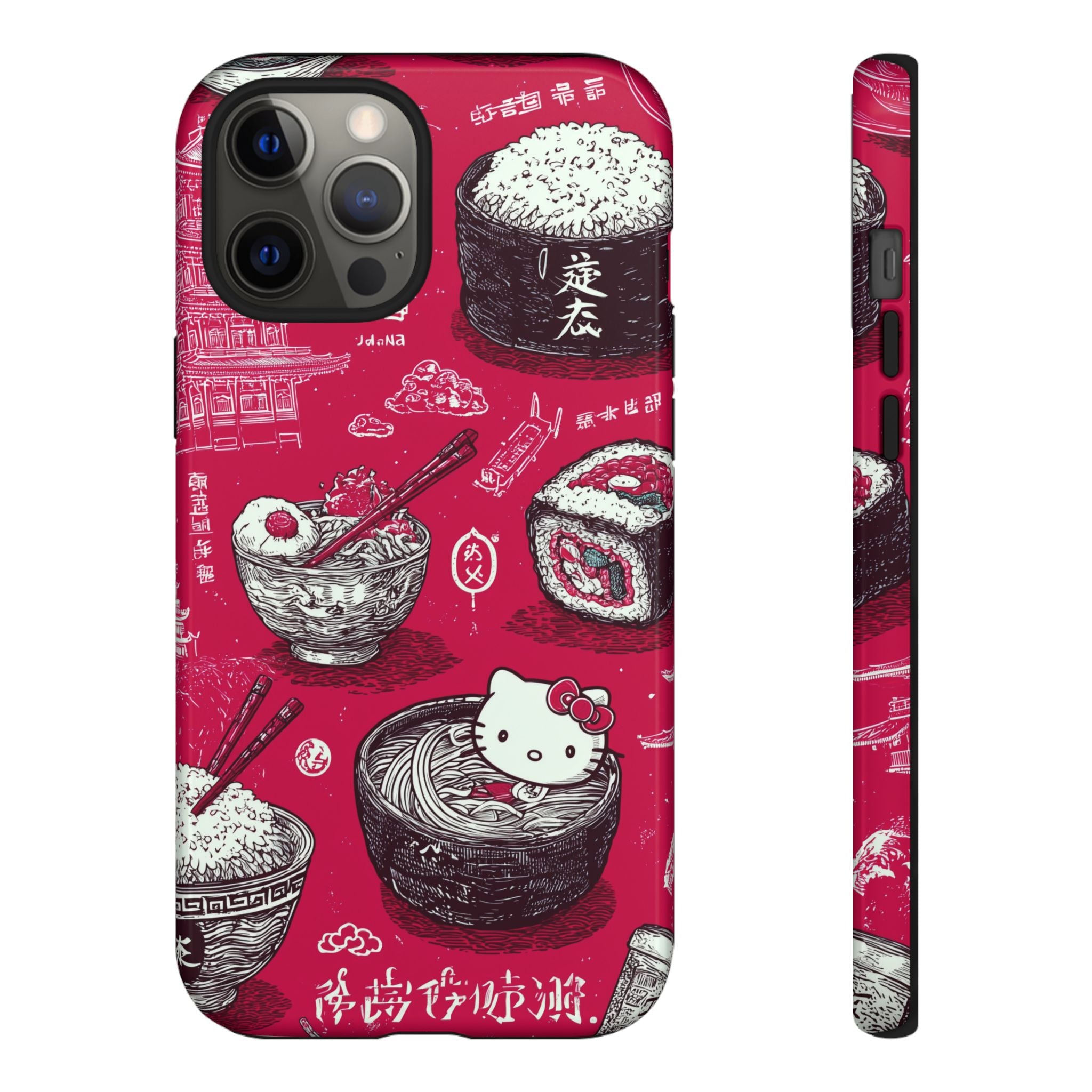 Japanese Kitty Vibrant Phone Case - Tough Case | Funky, Colorful, Unique Design for Personalization, Gift, Accessory, Protection, Trendy