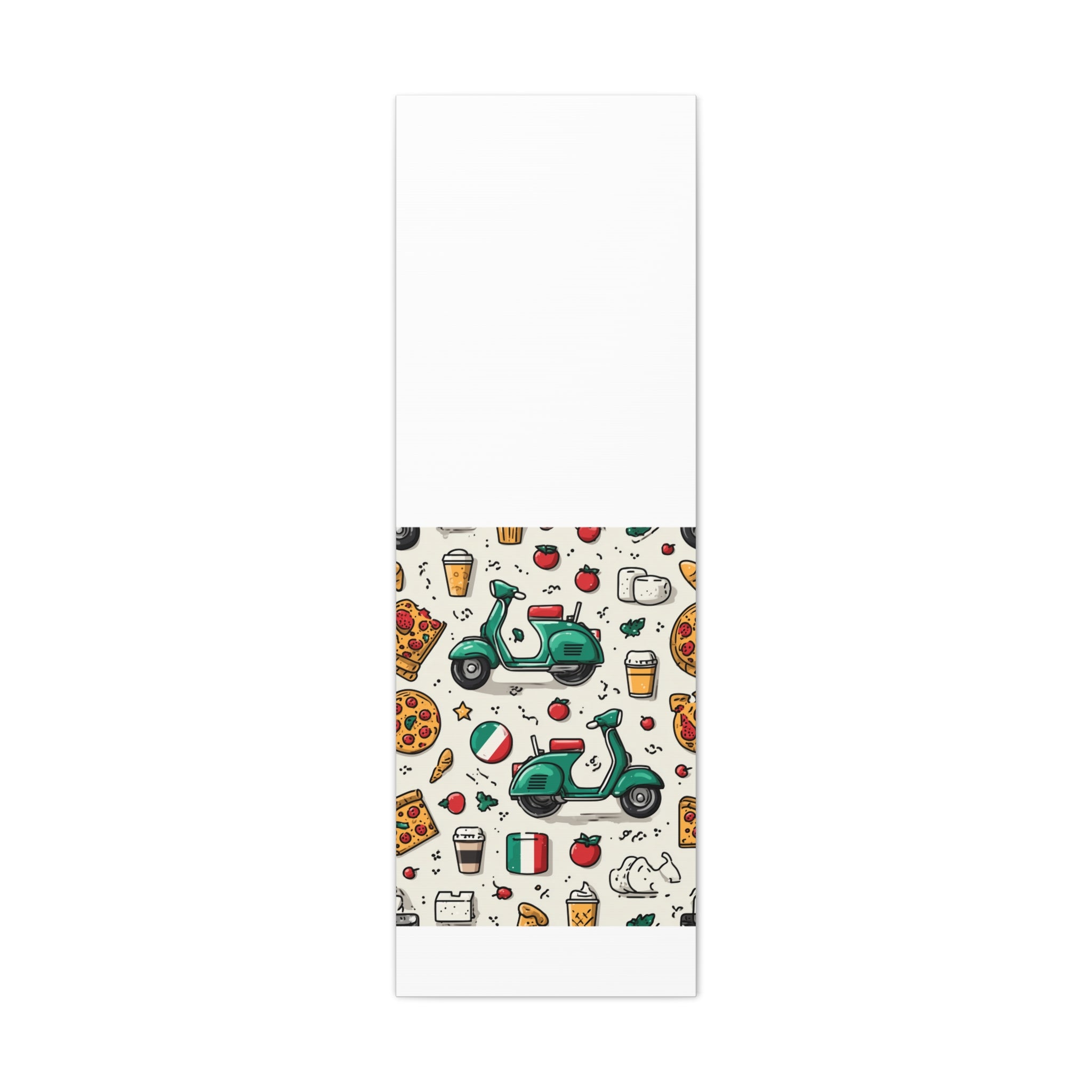 Vibrant Travel Nostalgia Canvas Art, Scooter Decor, Foodie Wall Art, Fun Home Decor, Gift for Adventurers, Kitchen Wall Hanging