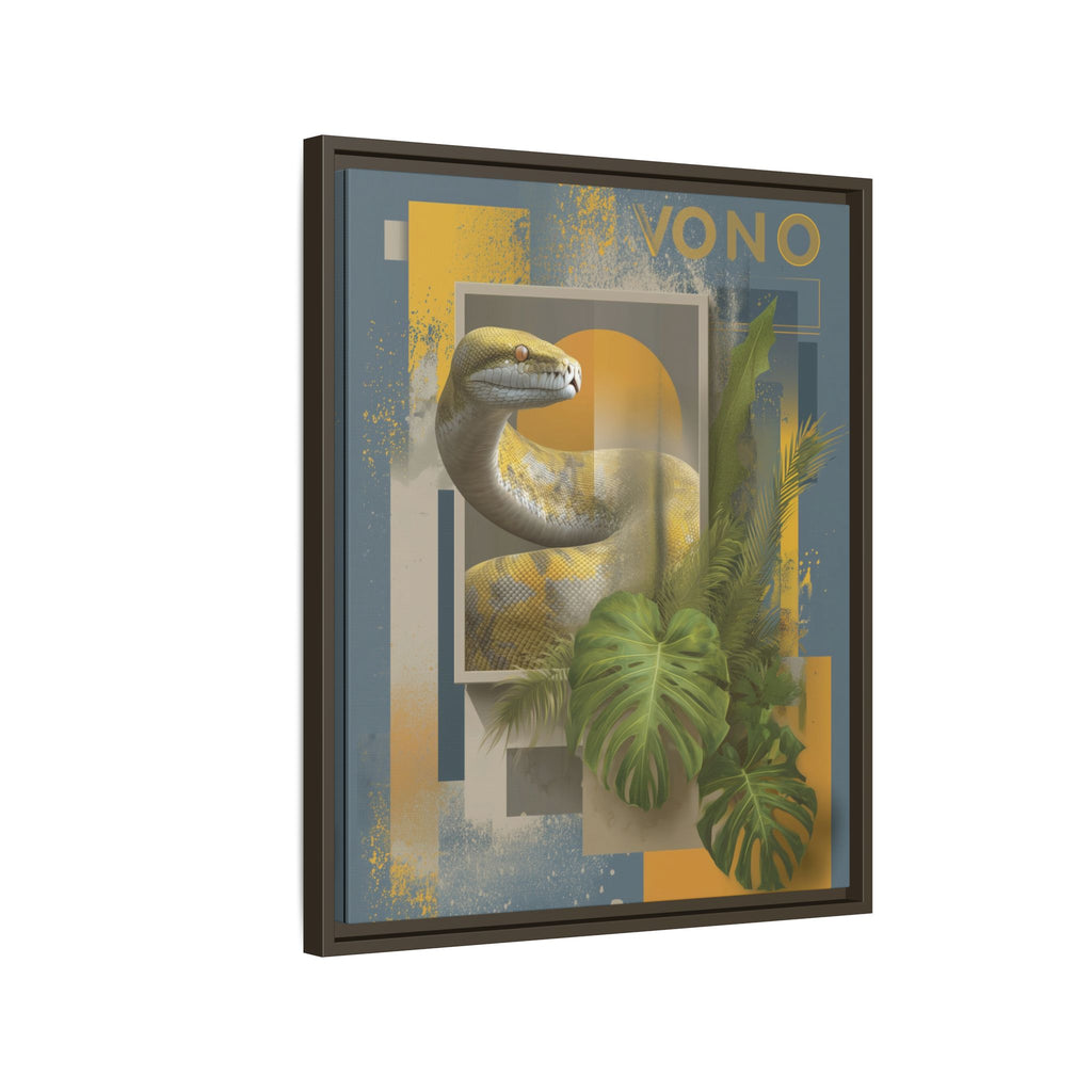 Serpent of Geometric Dimensions: Tropical Vono Design, Abstract Wildlife Art   |  Personalized & Custom Orders Available