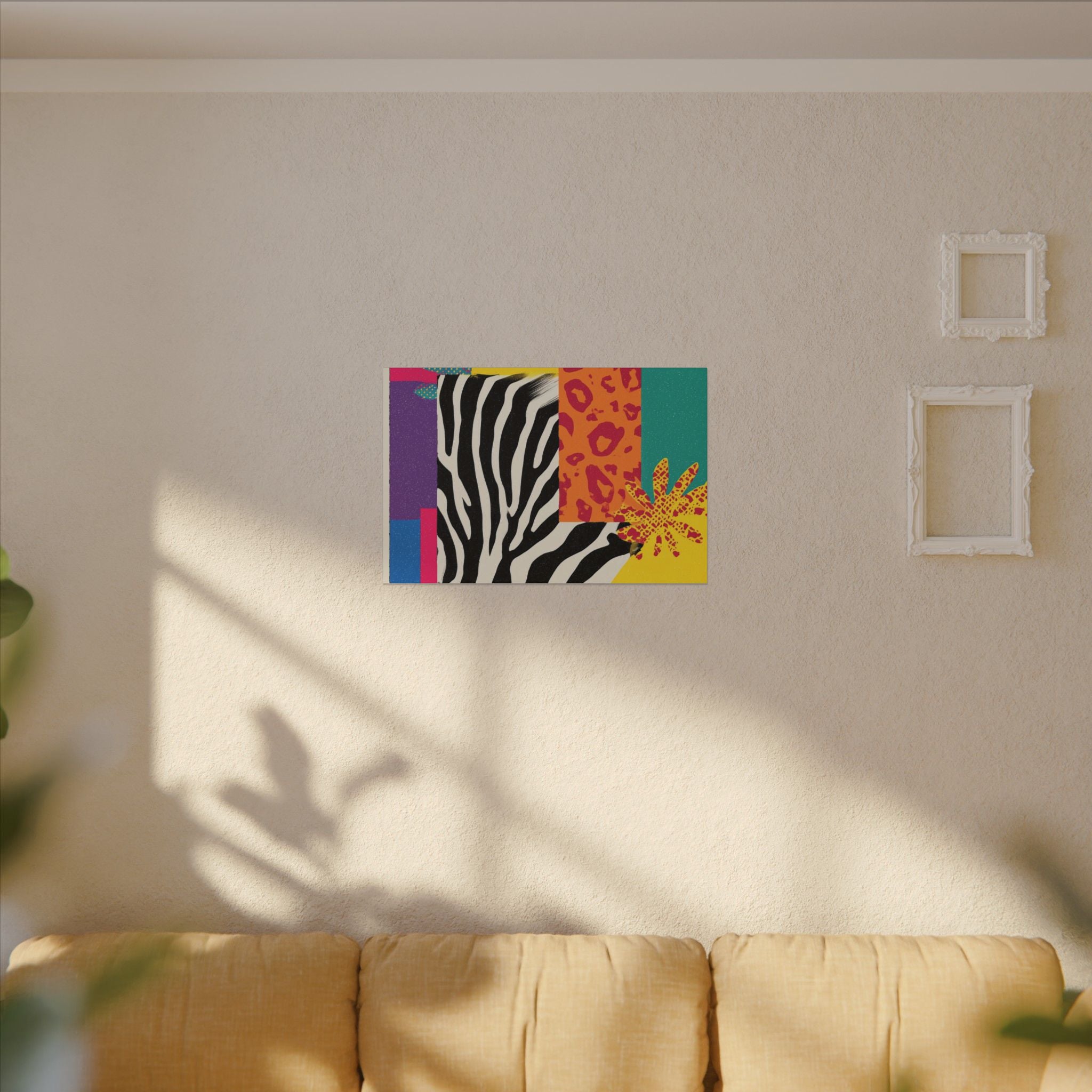 Pop Geometry: Zebra Leopard Fusion, Geometric Color Block, Modern Abstract Design   |   Custom Orders Accepted