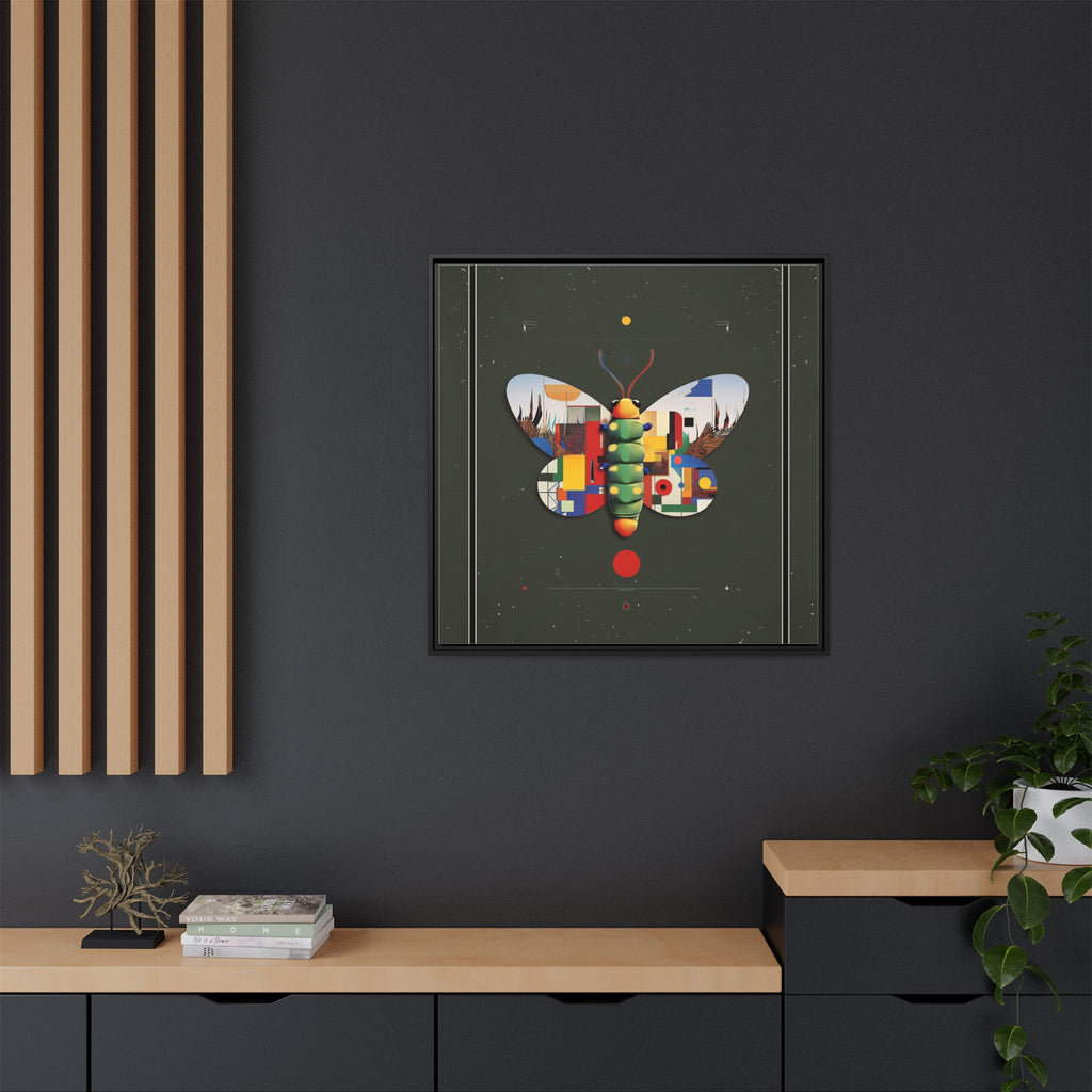 Geometric Butterfly Framed Print : Digital Cubist Interpretation, Modernist Entomological Design   |  Personalized & Custom Orders Available