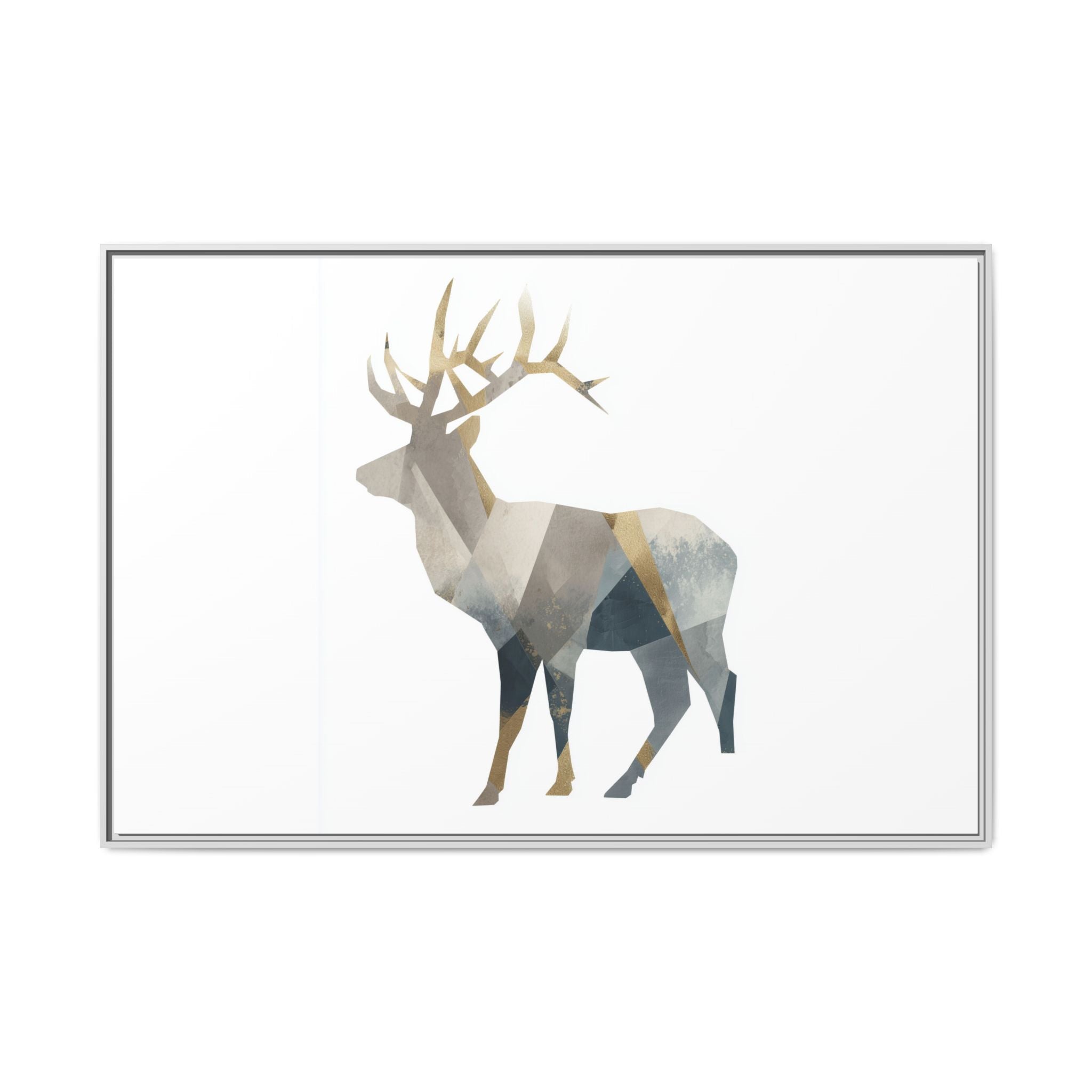 Geometric Deer Silhouette: Modern Wildlife Art, Minimalist Abstract Landscape   |  Personalized & Custom Orders Available