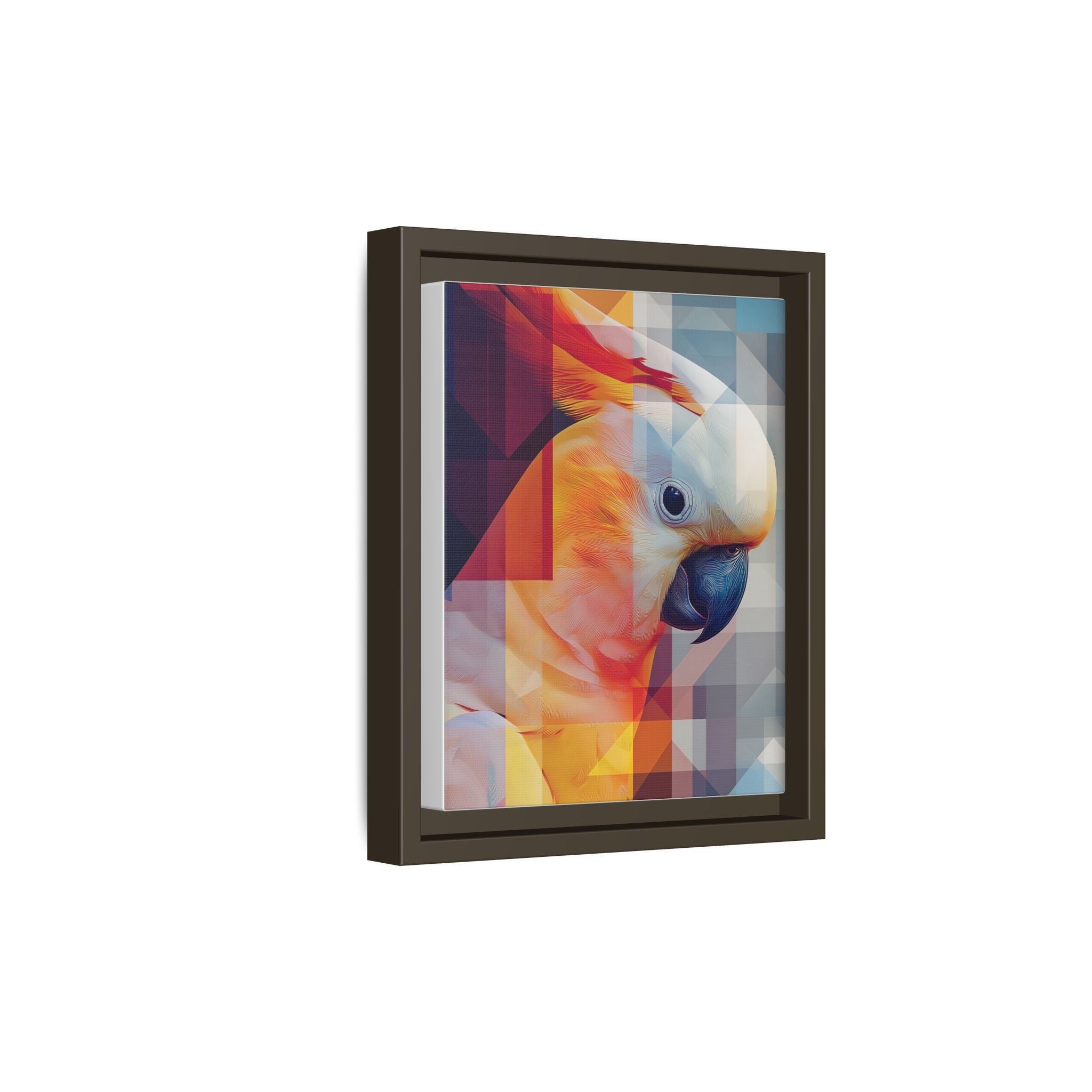 Prismatic Plume: Geometric Parrot Portrait, Digital Mosaic Abstraction   |    Custom Orders Available